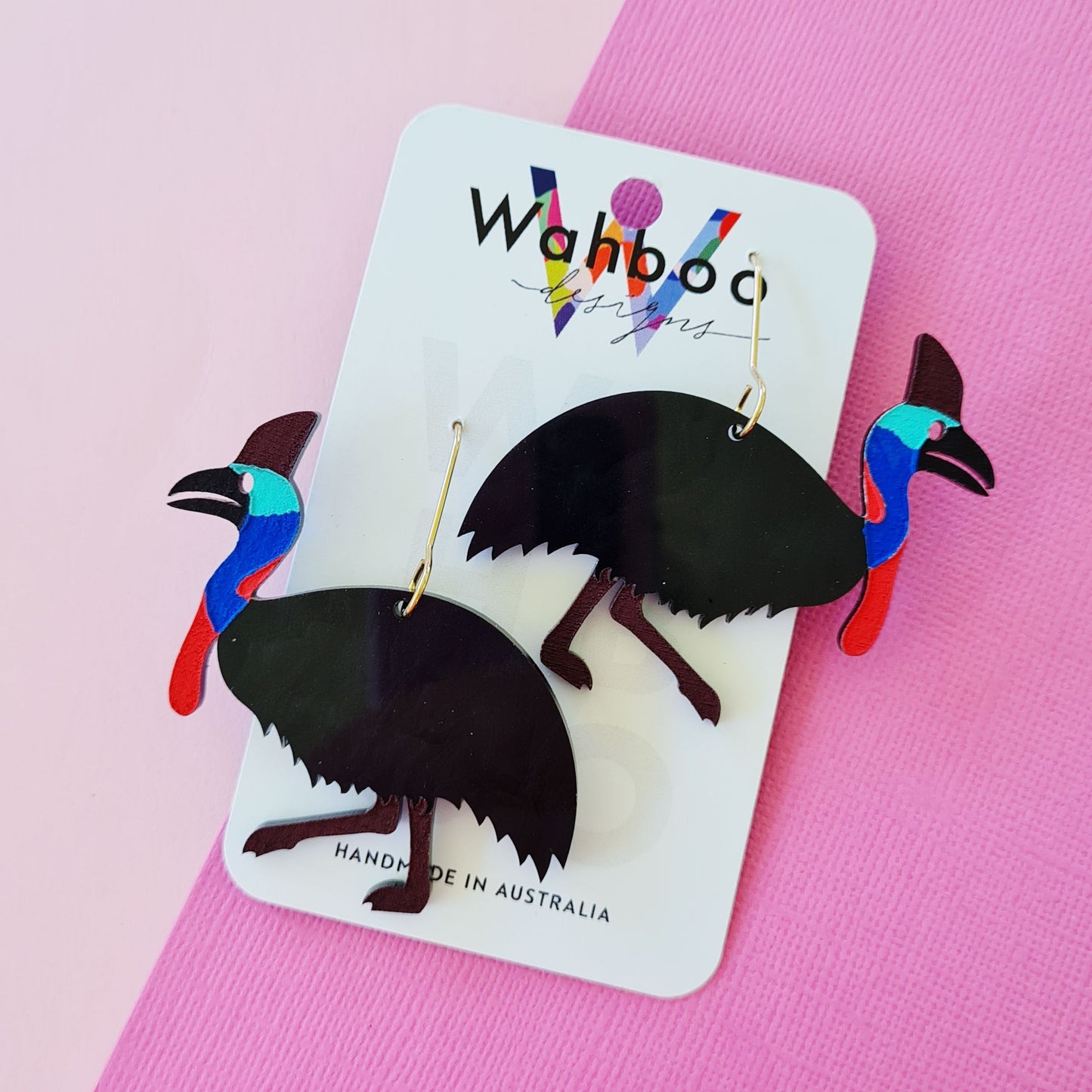 Cassowary Dangle Earrings