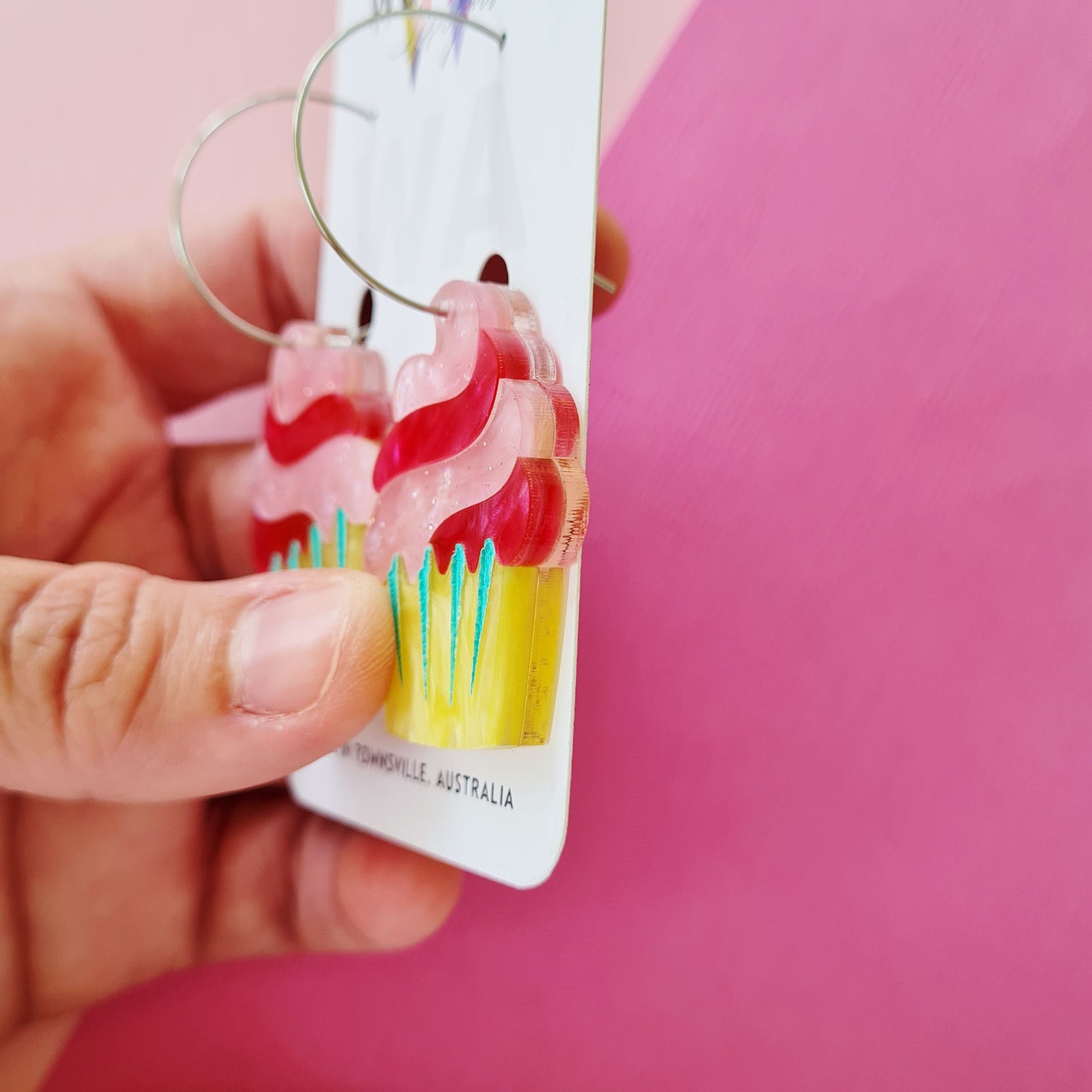 Cupcake Dangle Earrings