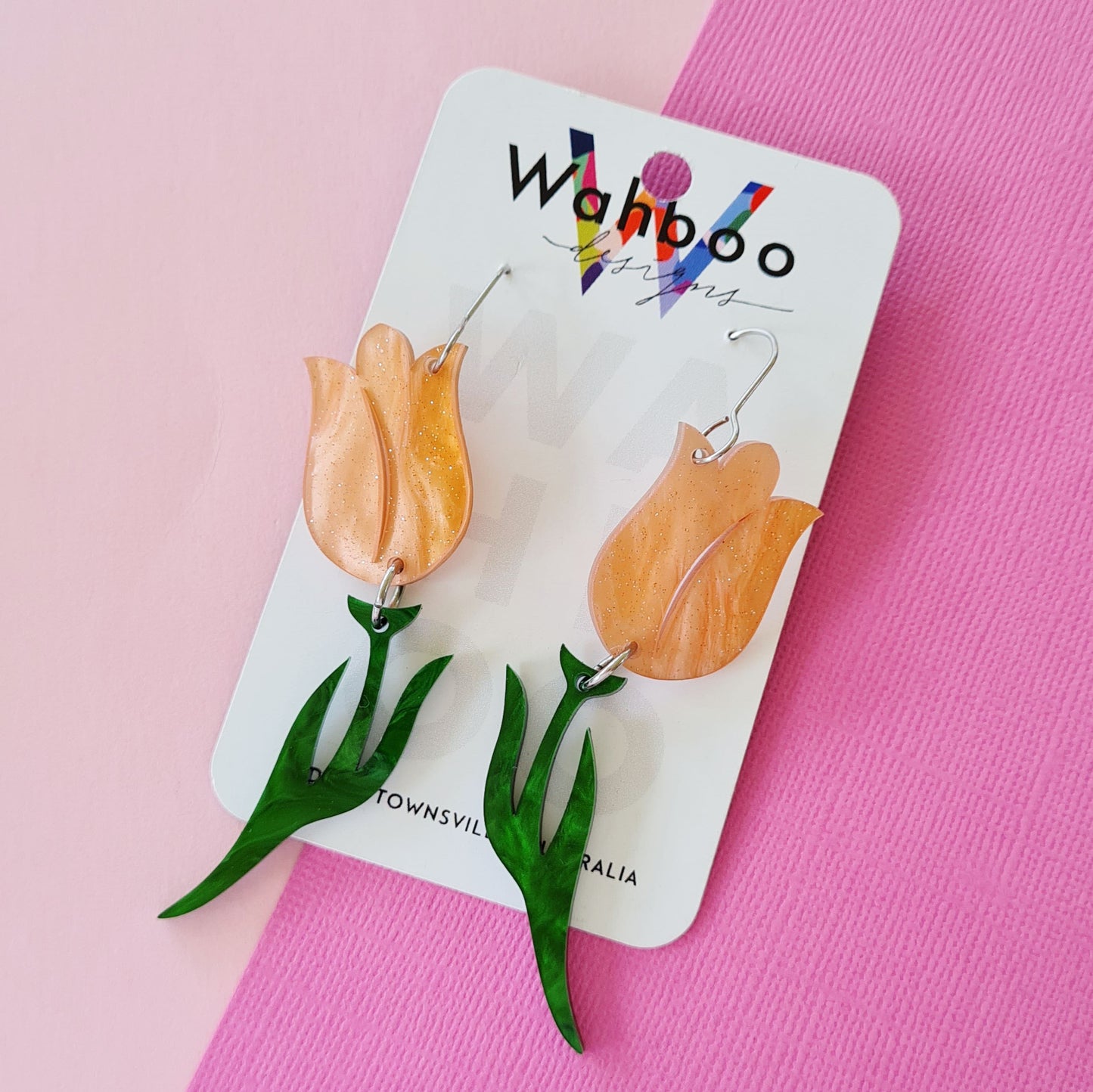 Tulip Flower Dangle Earrings