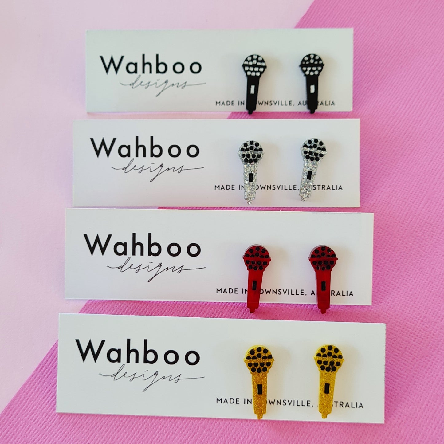 Mircrophone Stud Earrings