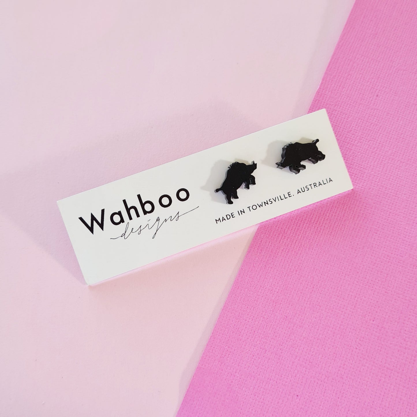 Boar Wild Pig Warthog Stud Earrings