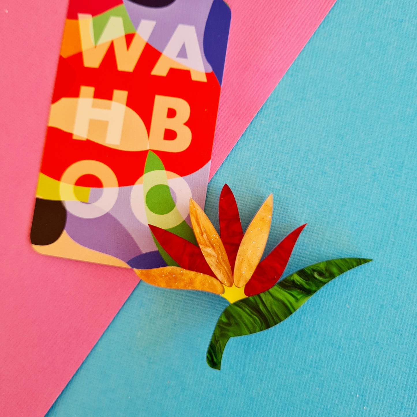 Strelitzia Bird of Paradise Flower Brooch