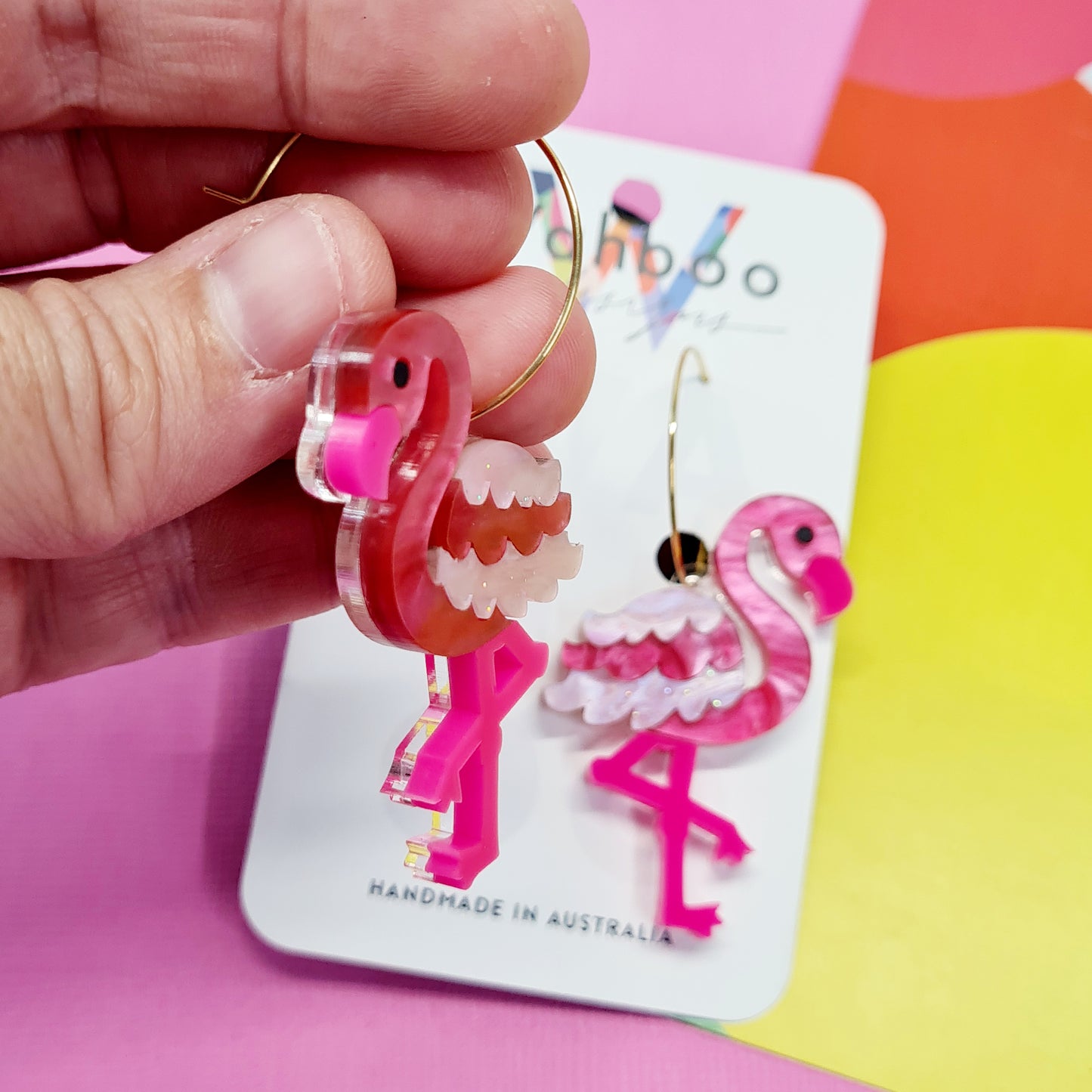 Flamingo Dangle Earrings