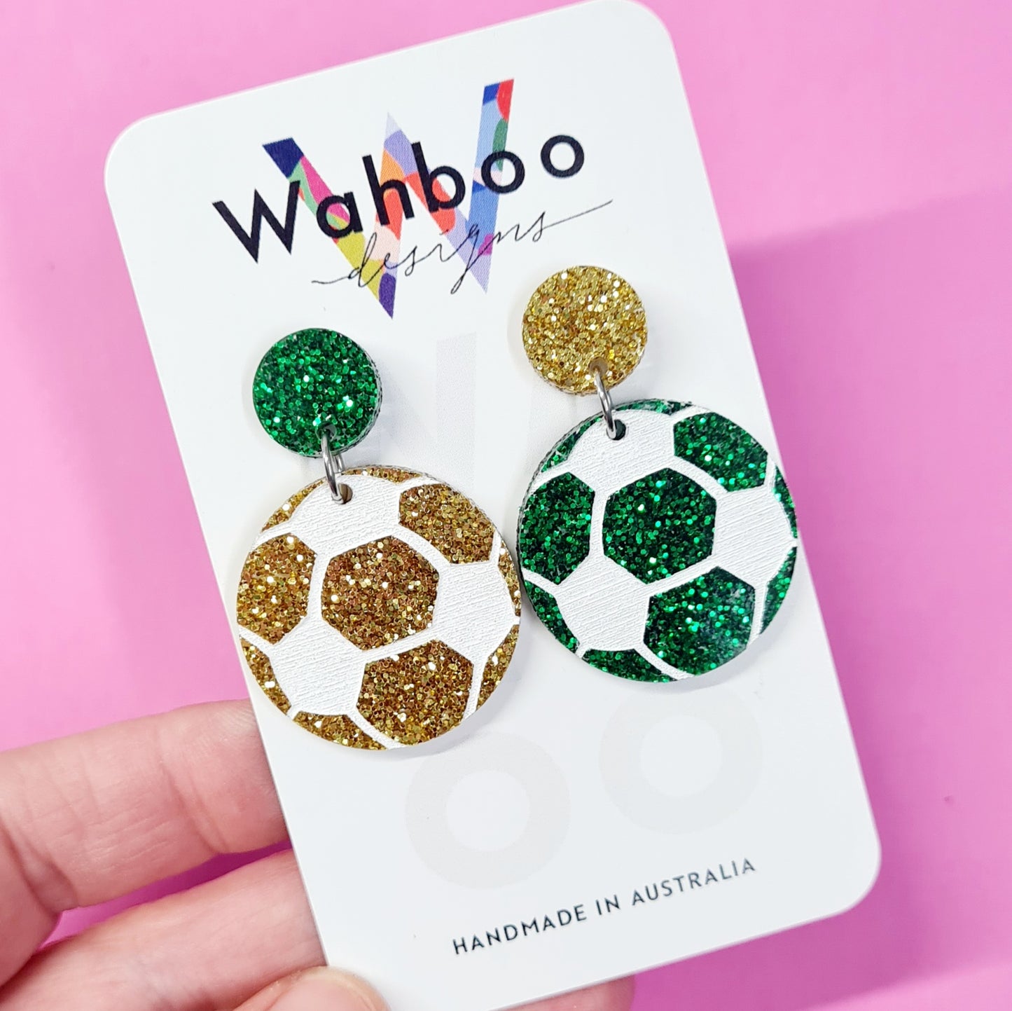 Soccer Football Dangle Earrings