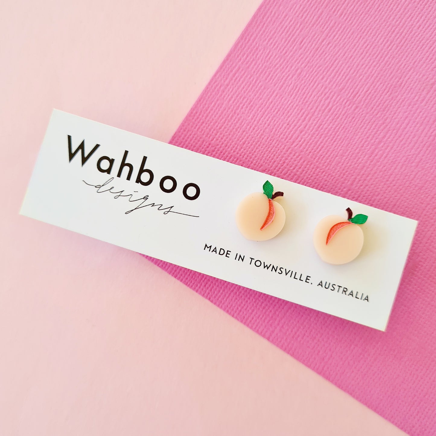 Peach Stud Earrings