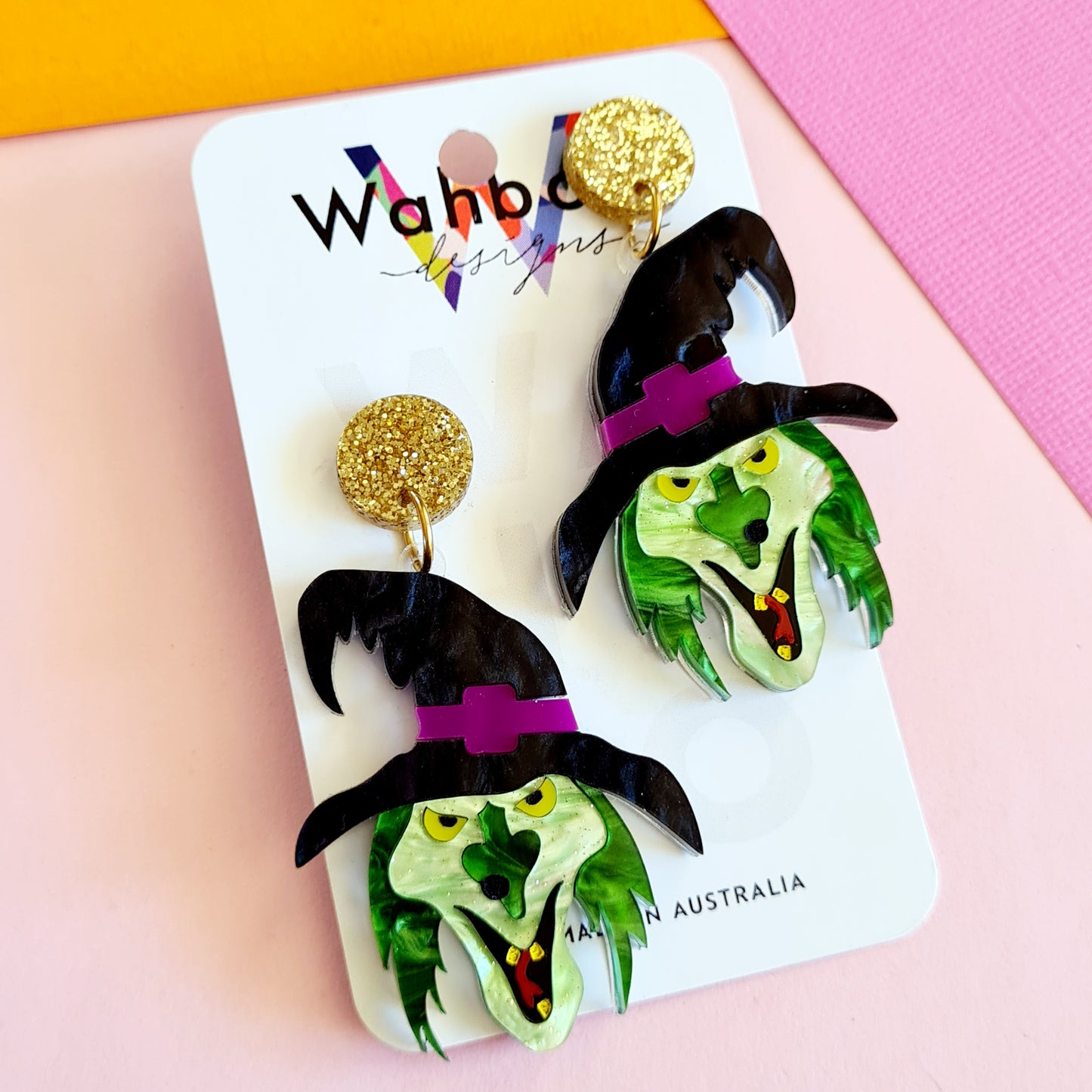 Halloween Witch Dangle Earrings