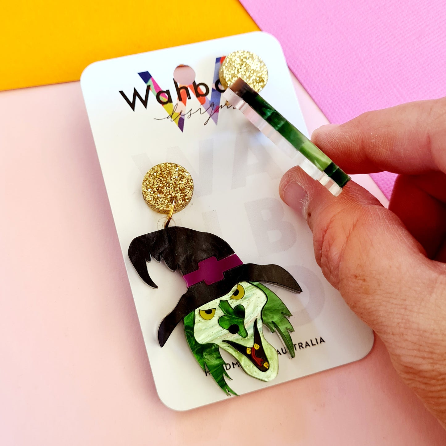 Halloween Witch Dangle Earrings