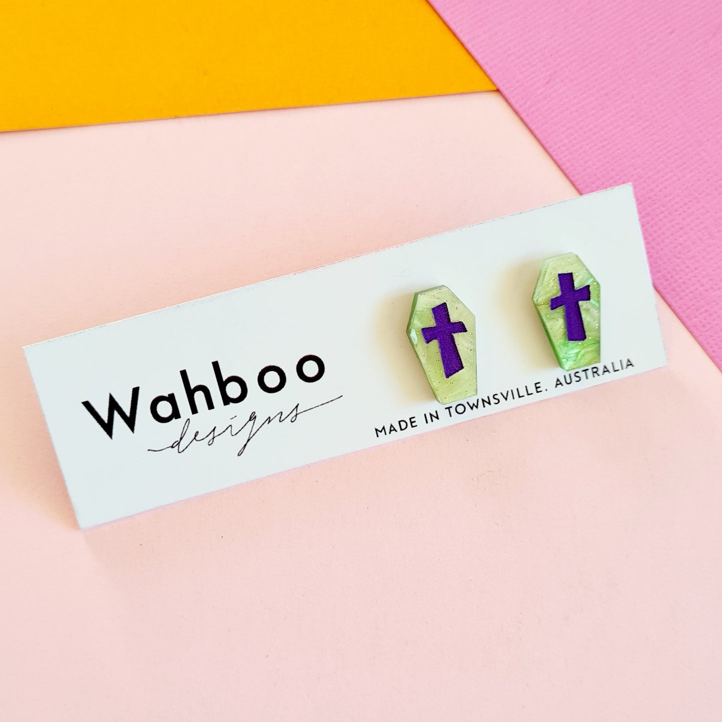 Halloween Coffin Stud Earrings