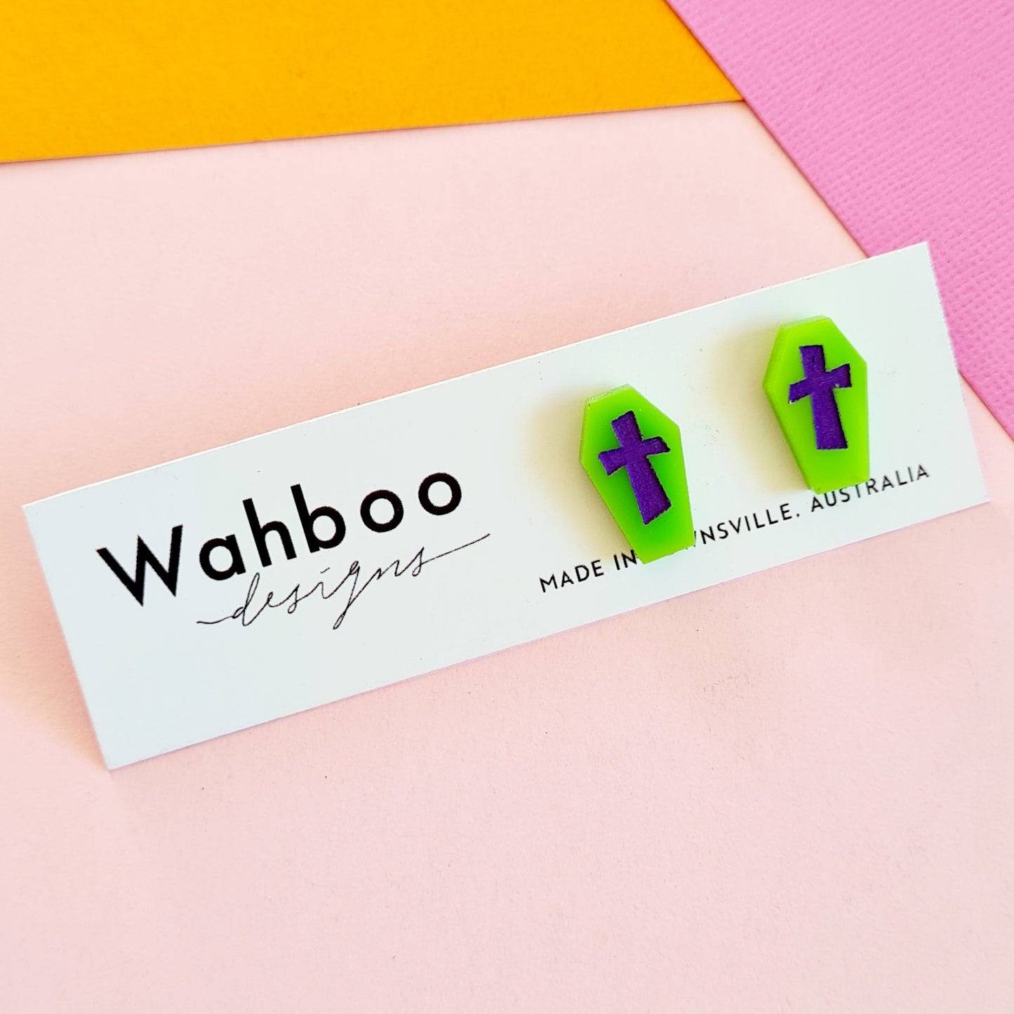 Halloween Coffin Stud Earrings