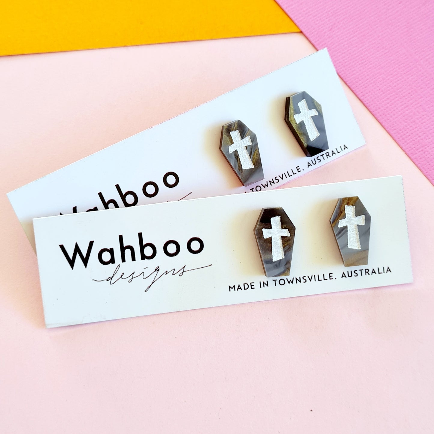Halloween Coffin Stud Earrings