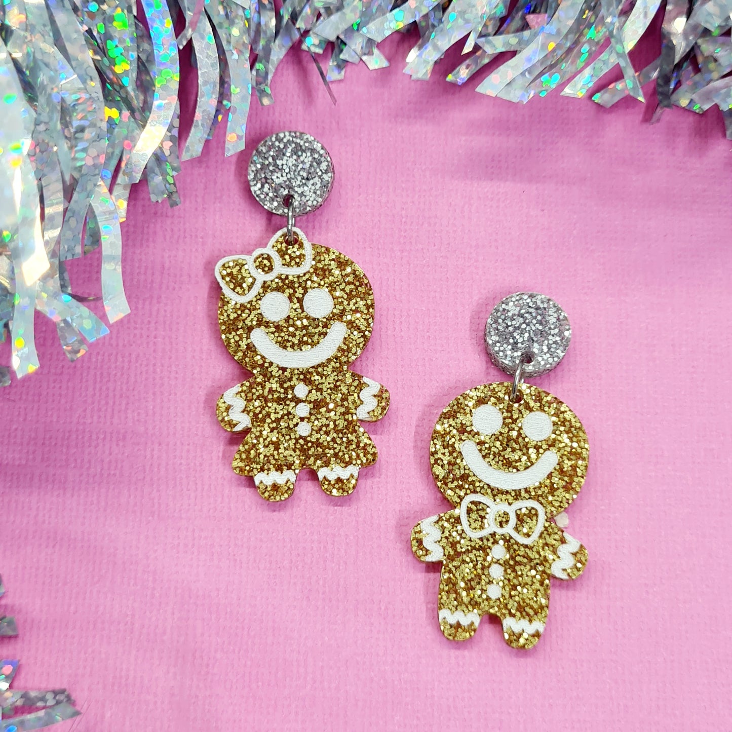 Christmas Gingerbread Dangle Earrings