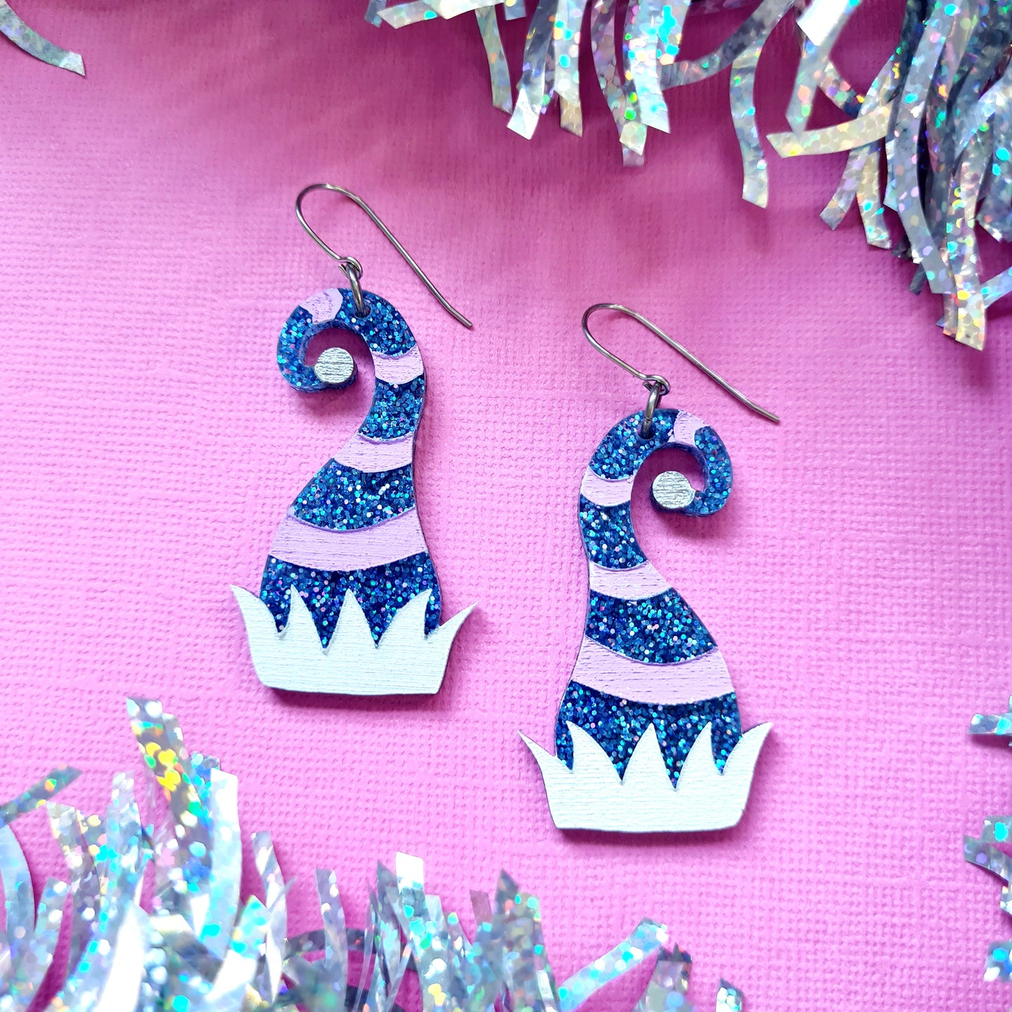 Christmas Elf Hat and Boots Dangle Earrings