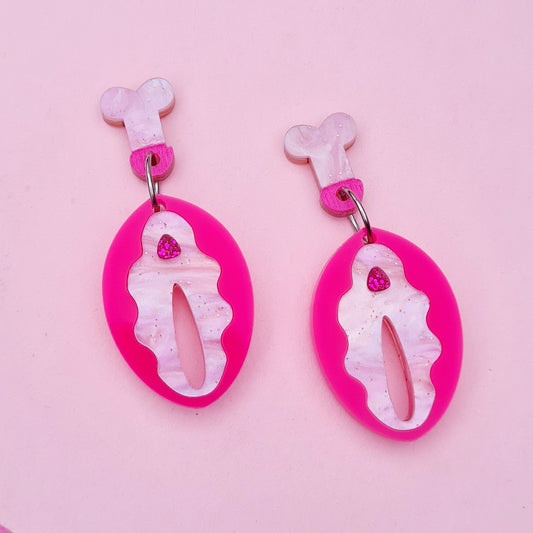 Vagina Dangle Earrings