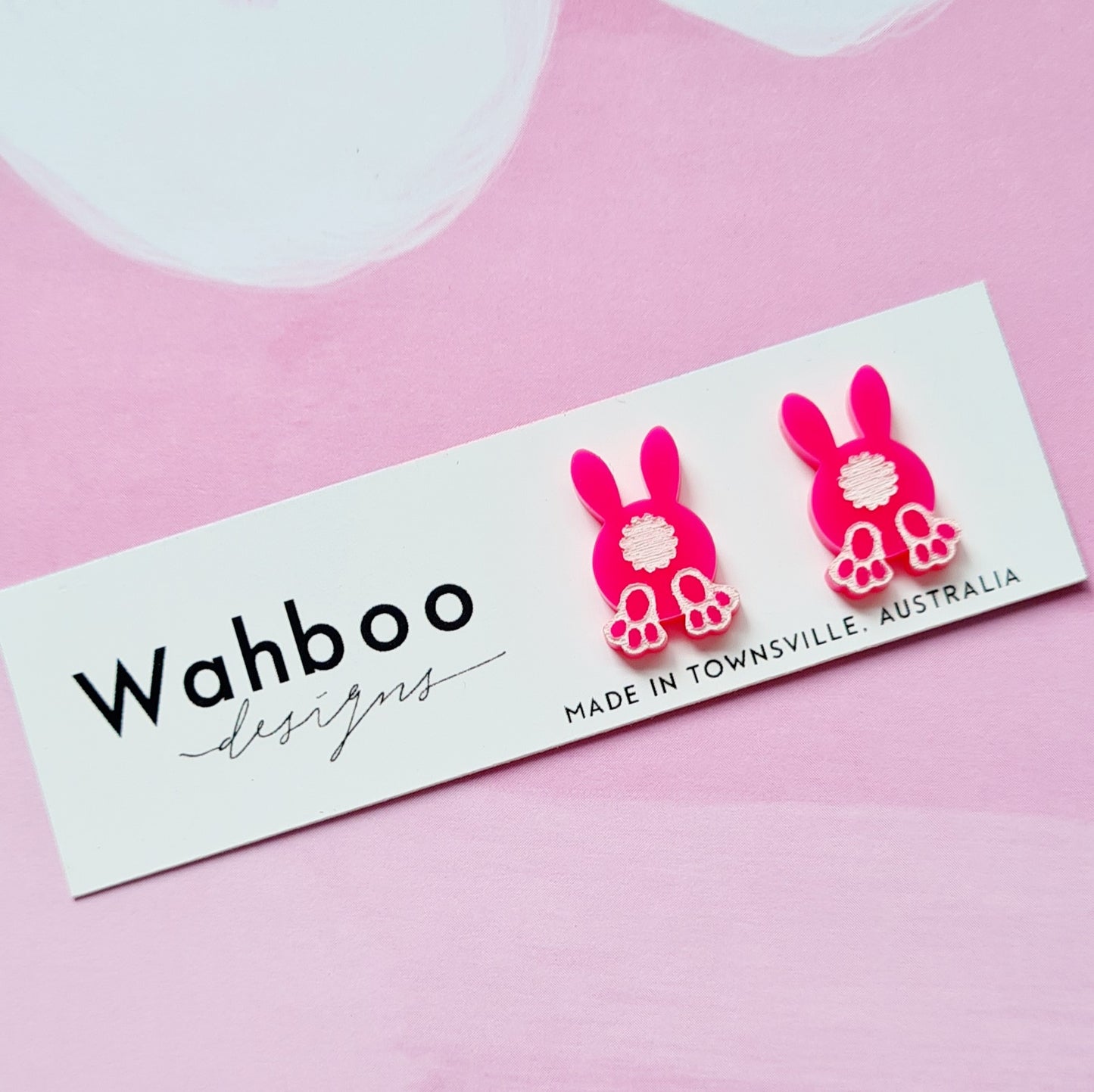 Easter Bunny Bum Stud Earrings