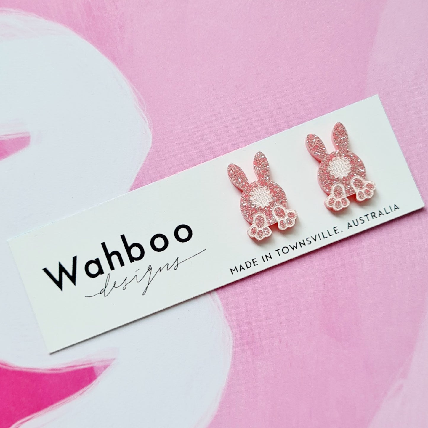 Easter Bunny Bum Stud Earrings