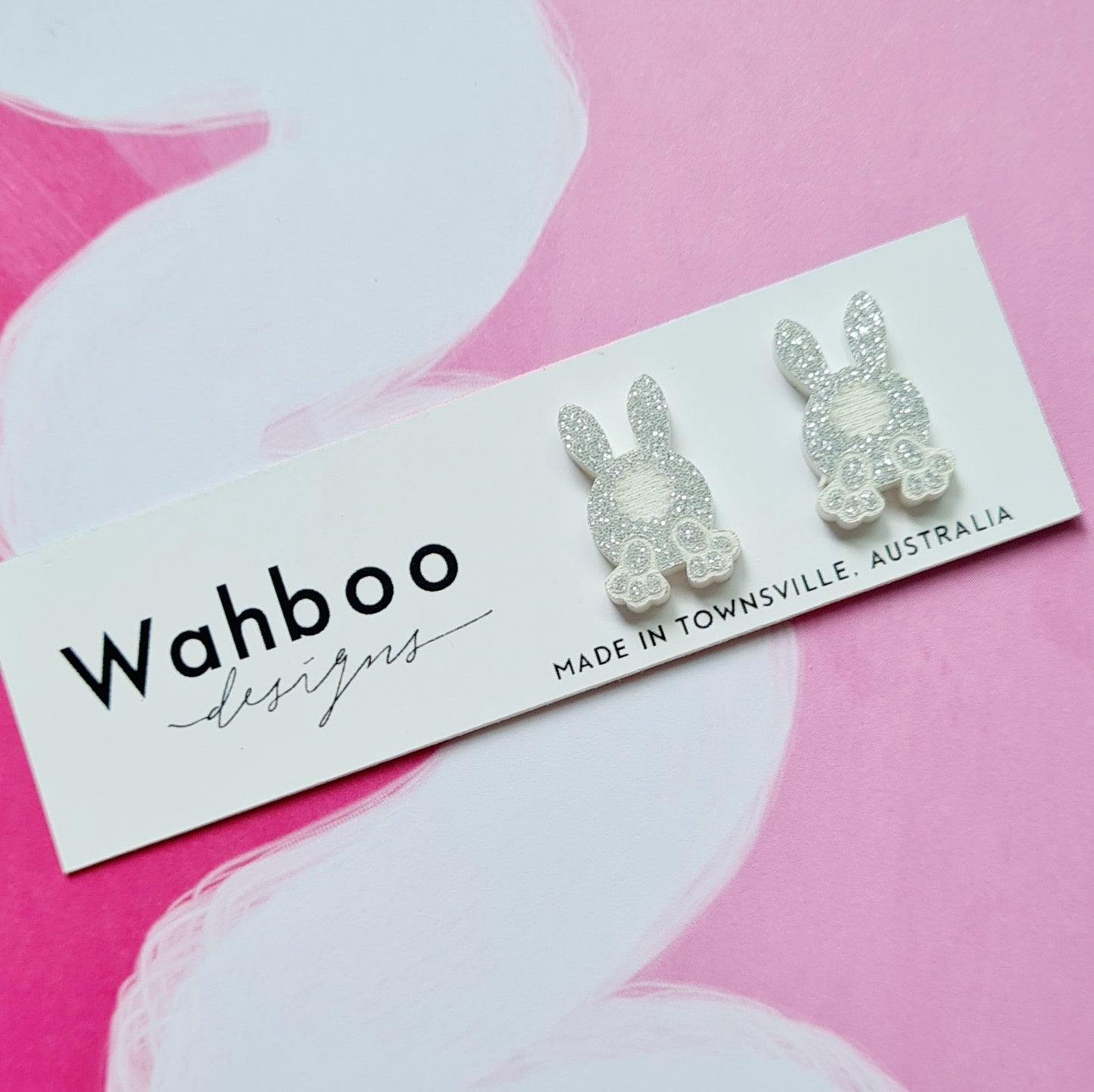 Easter Bunny Bum Stud Earrings