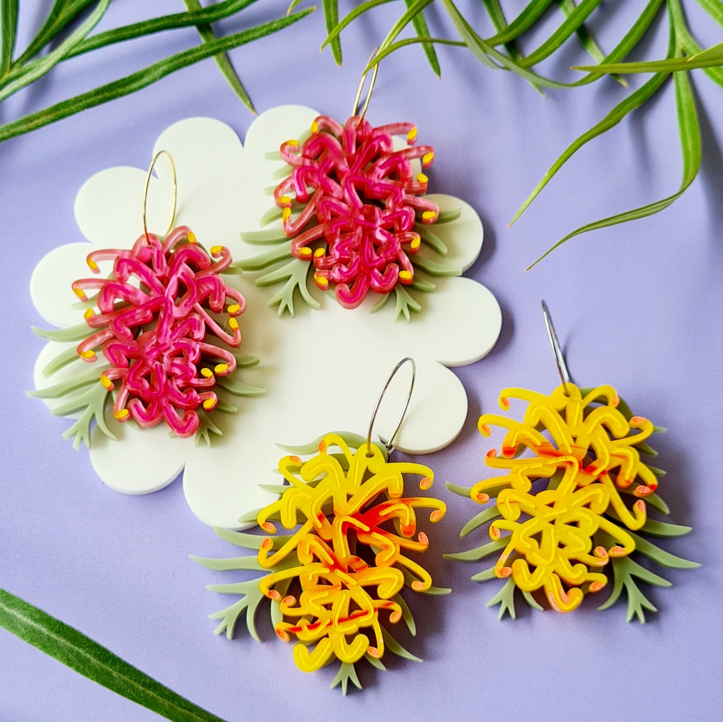 Grevillea Flower Dangle Earrings