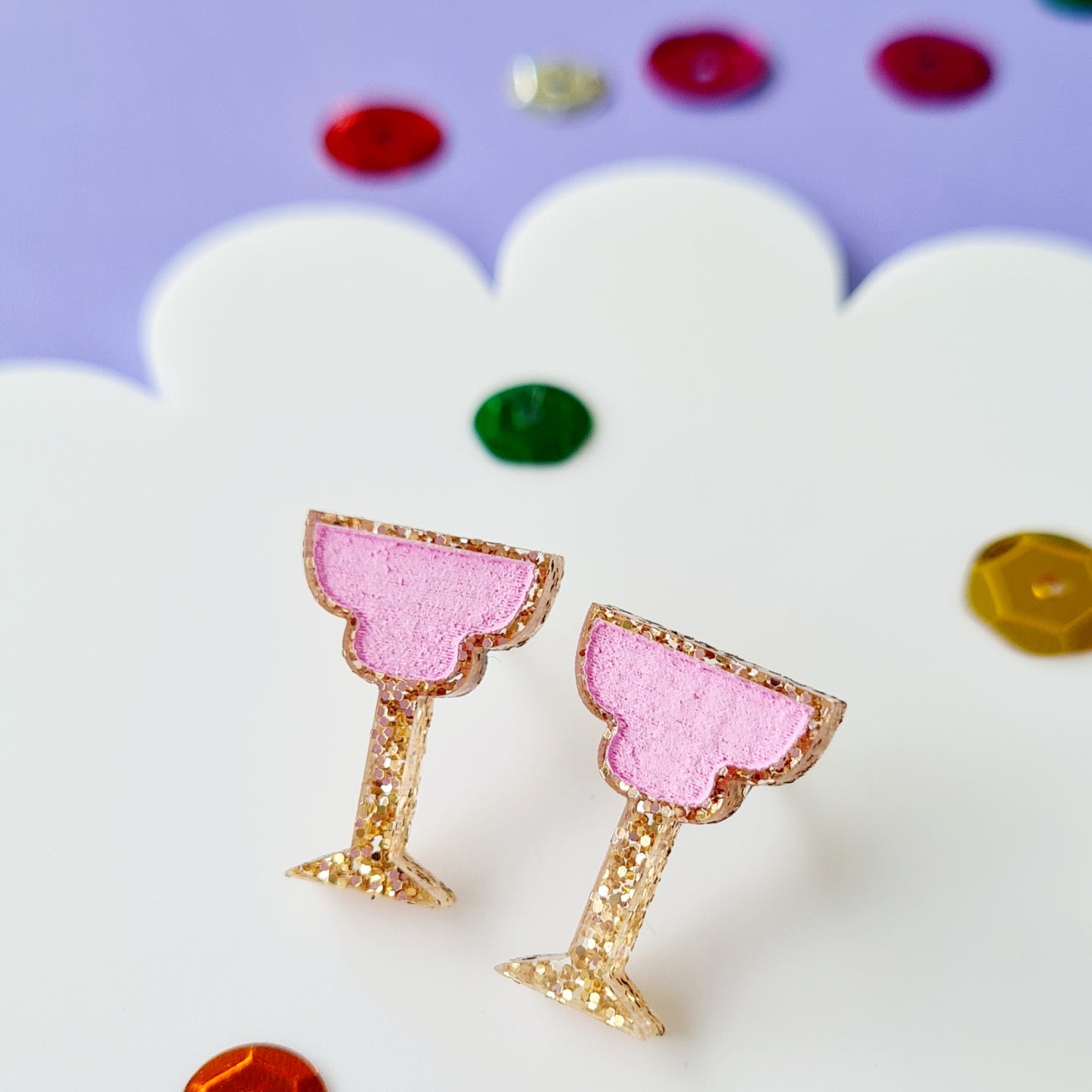 Margarita Glass Stud Earrings