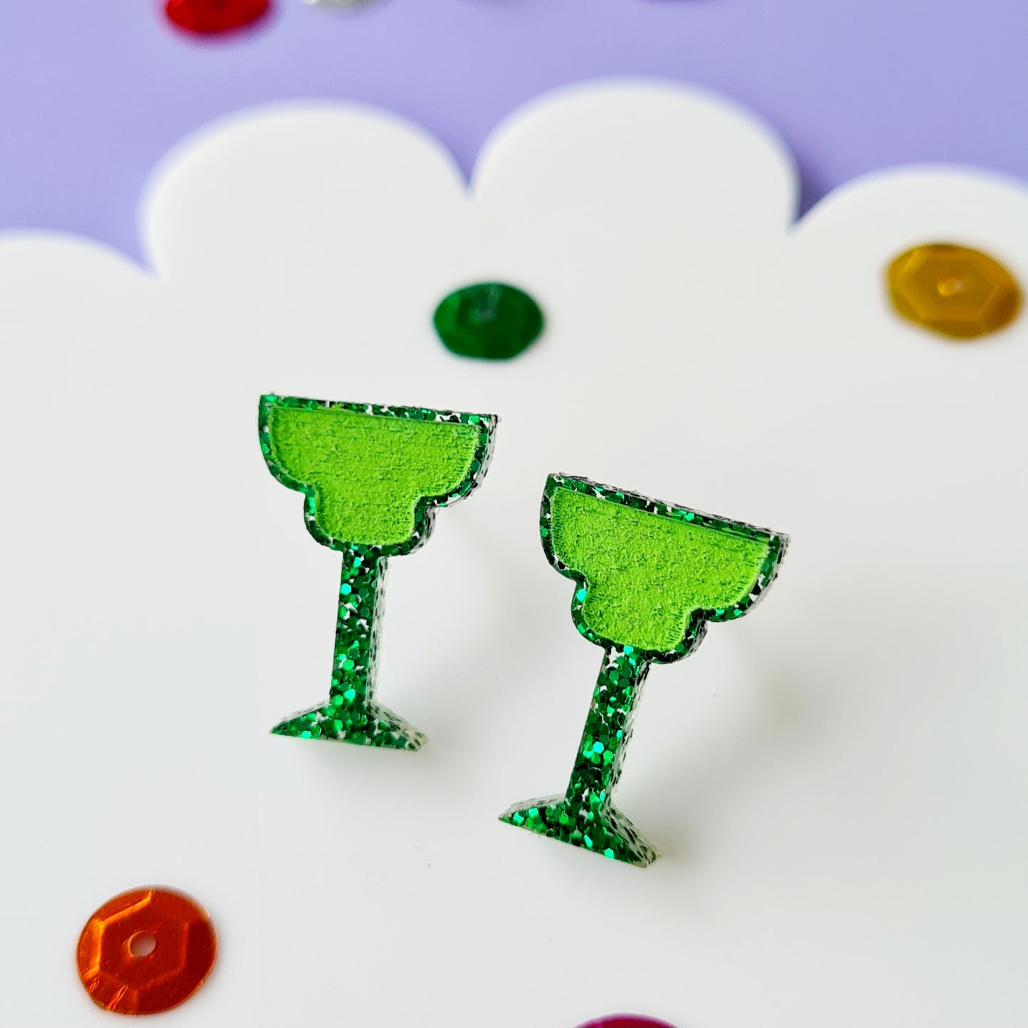 Margarita Glass Stud Earrings
