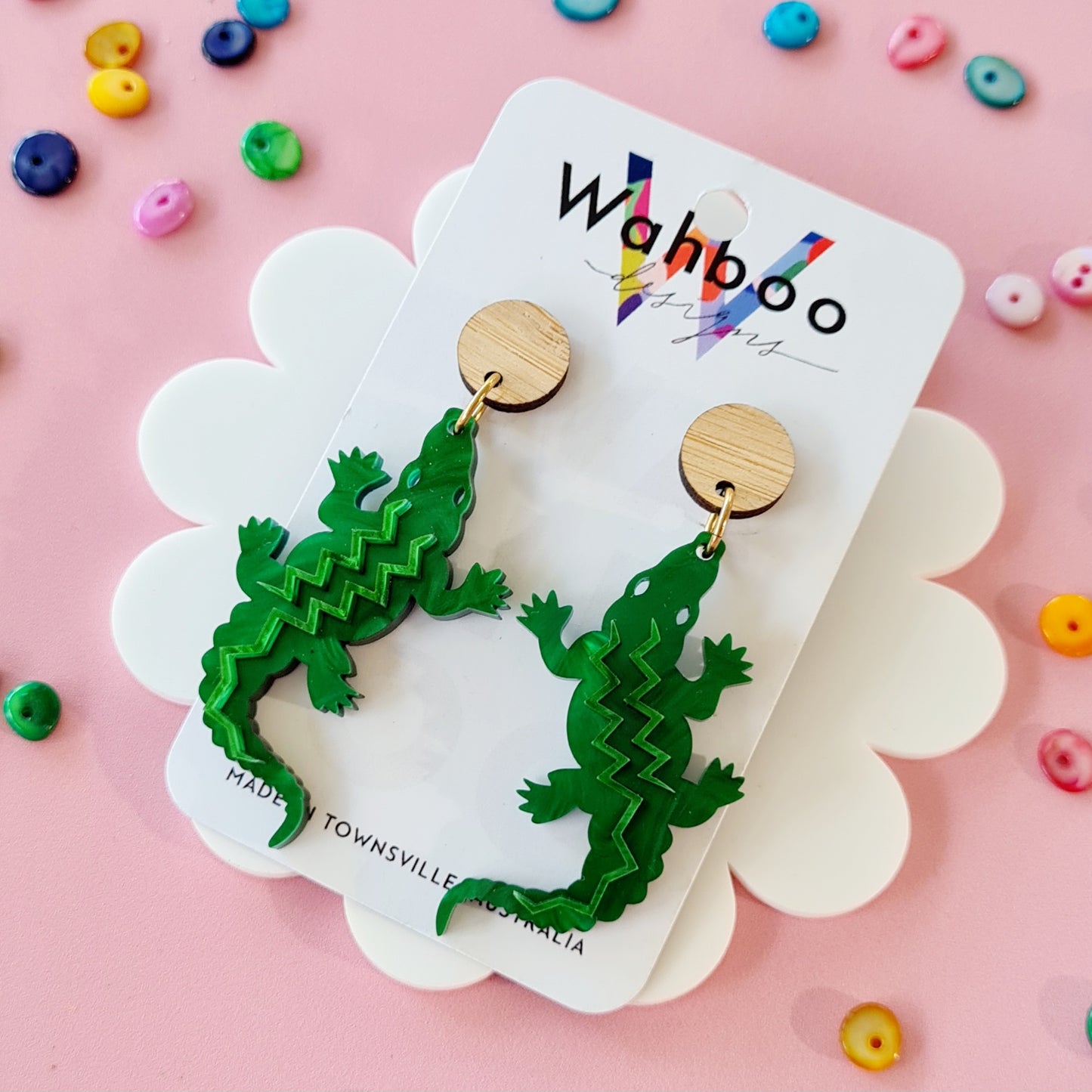 Crocodile Dangle Earrings