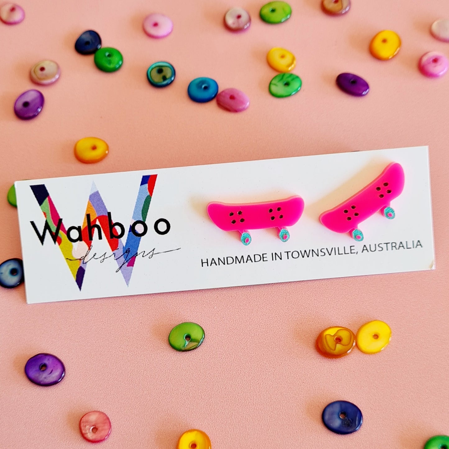 Skateboard Stud Earrings