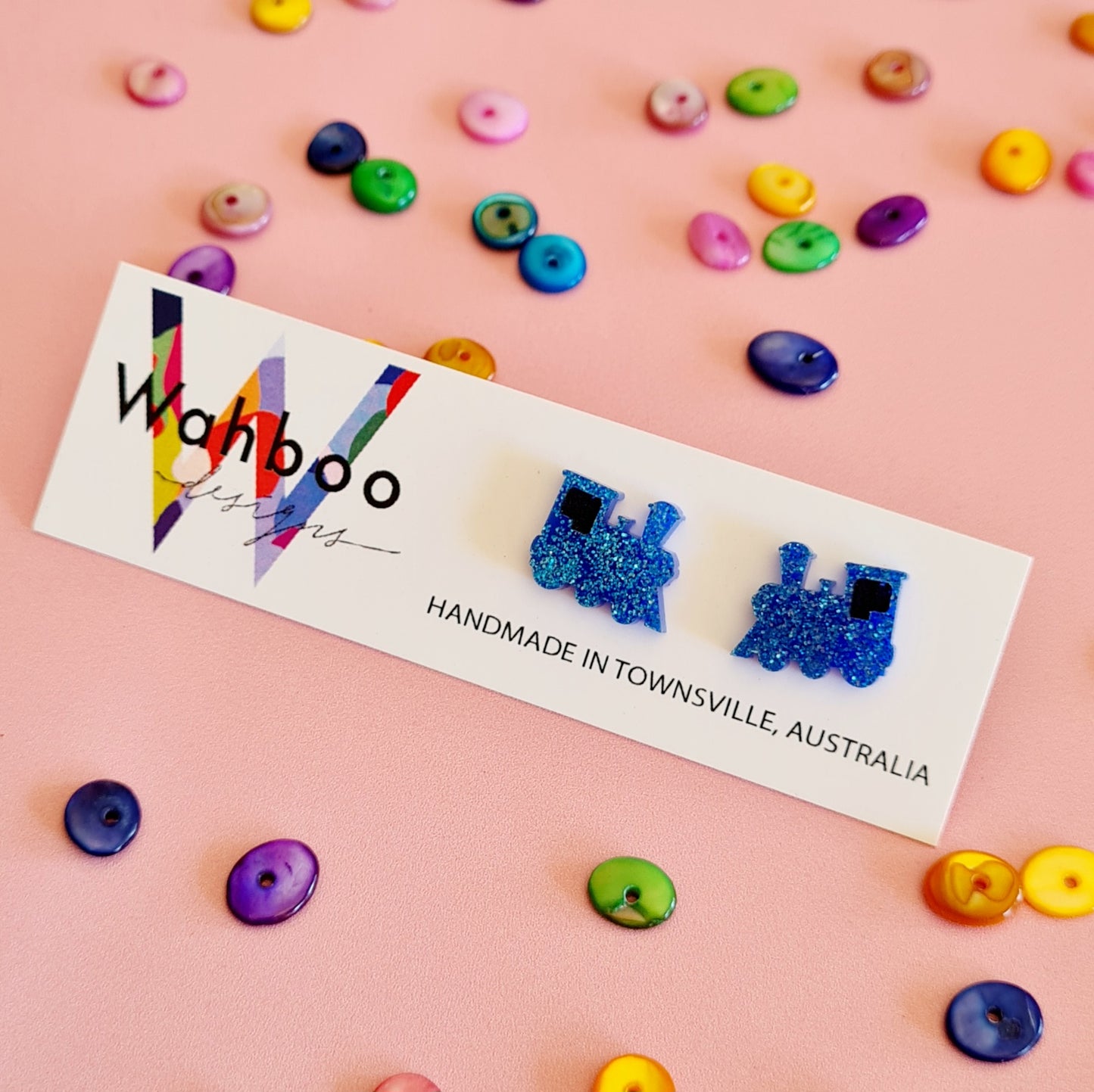 Train Stud Earrings