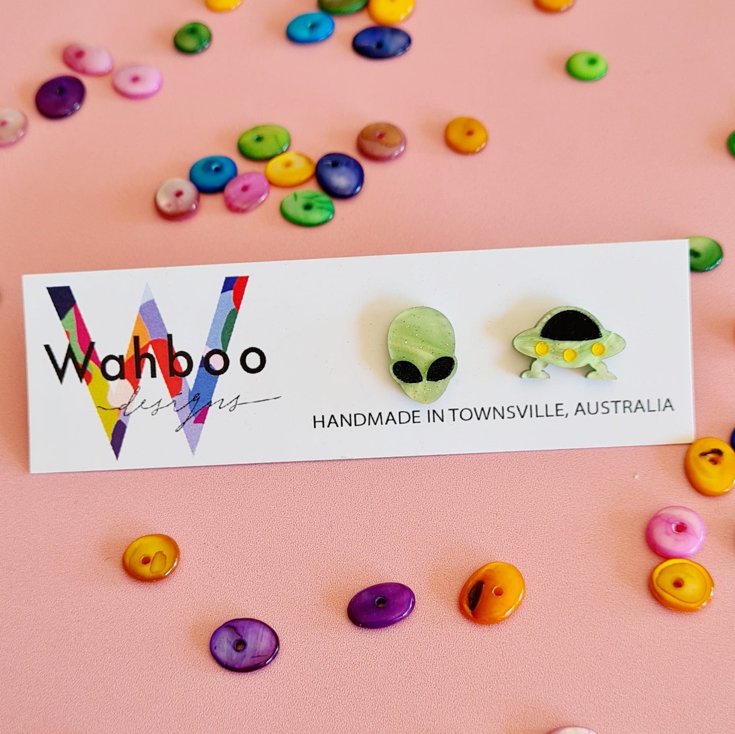 UFO Spaceship Stud Earrings