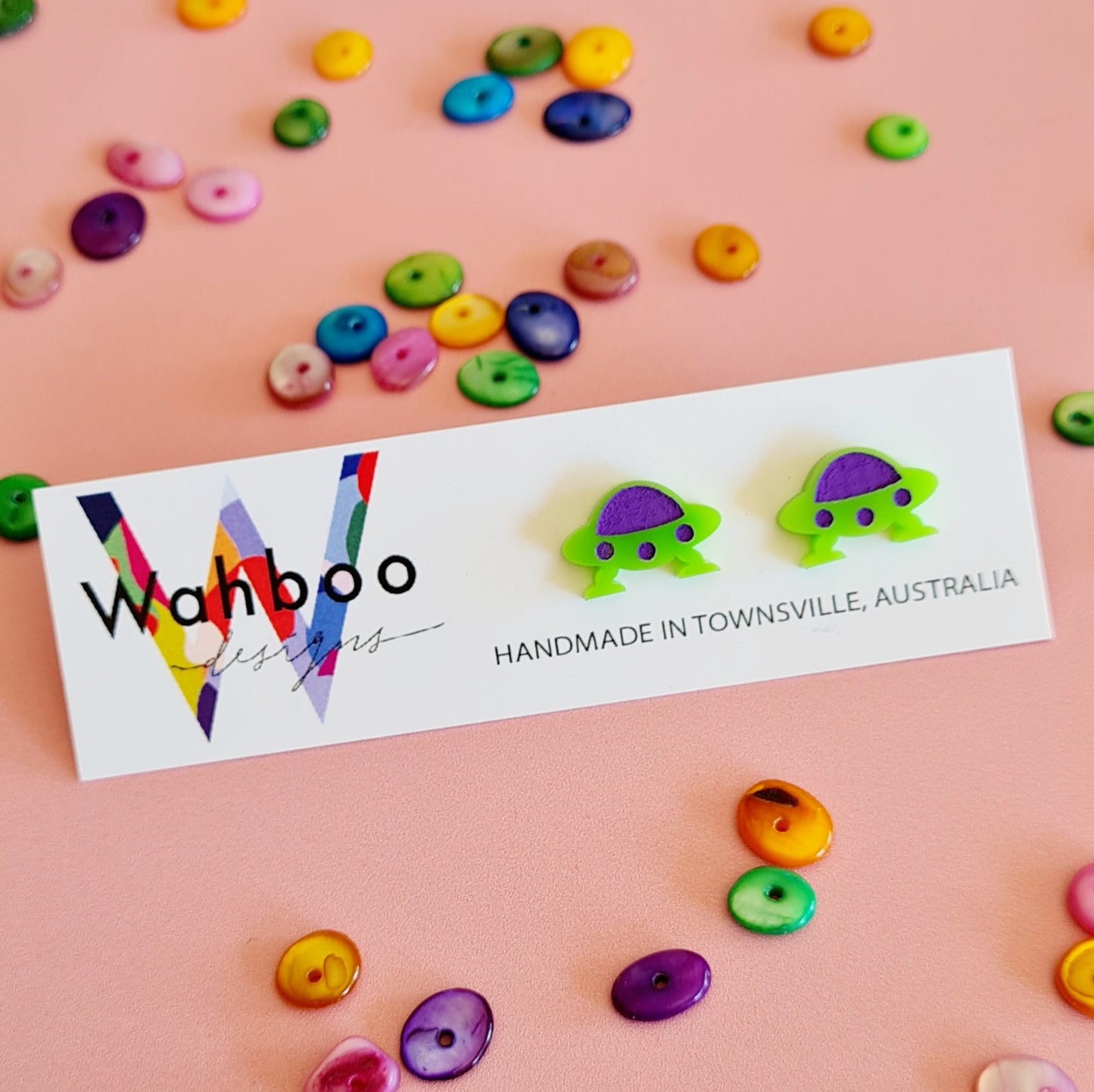 UFO Spaceship Stud Earrings
