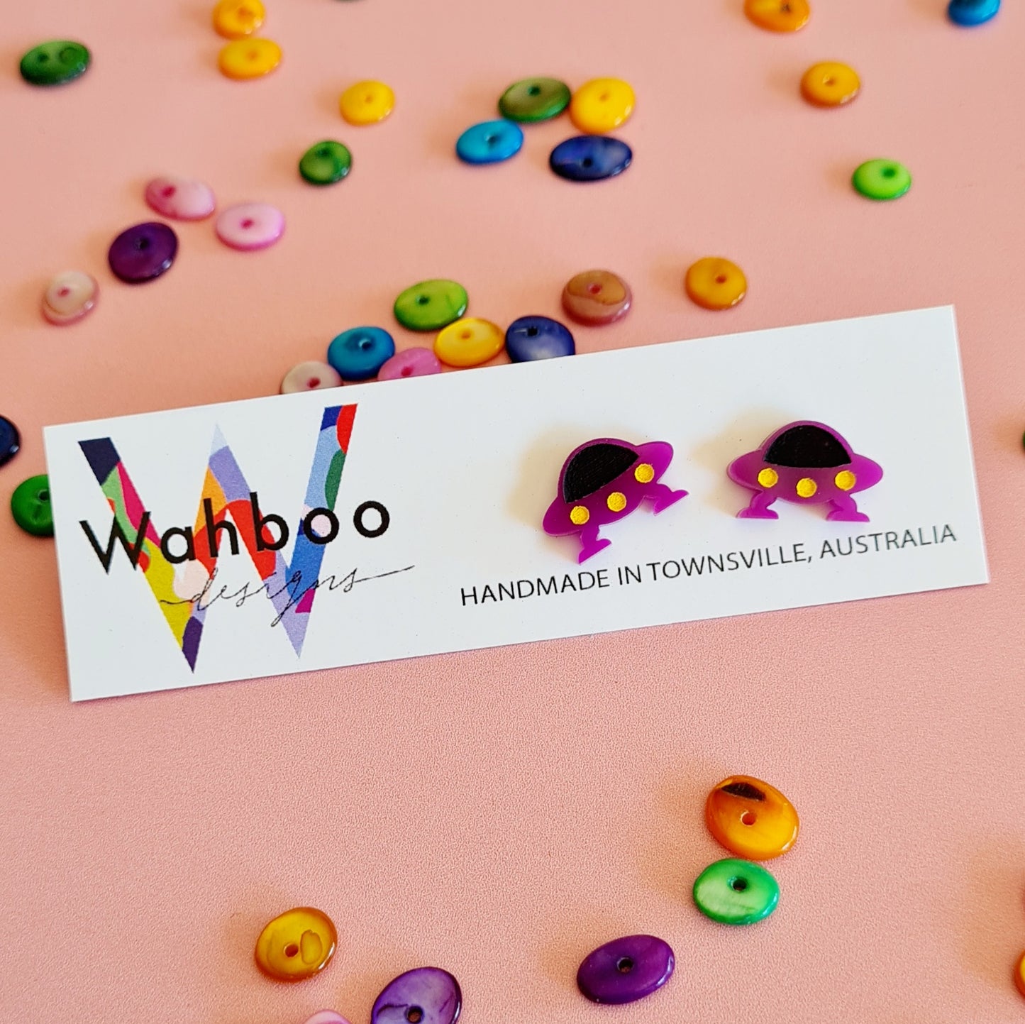 UFO Spaceship Stud Earrings