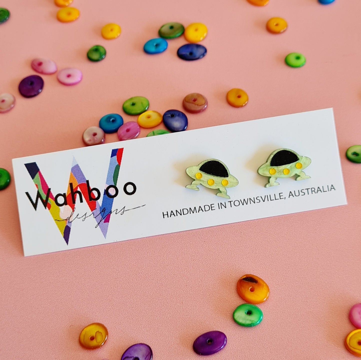 UFO Spaceship Stud Earrings