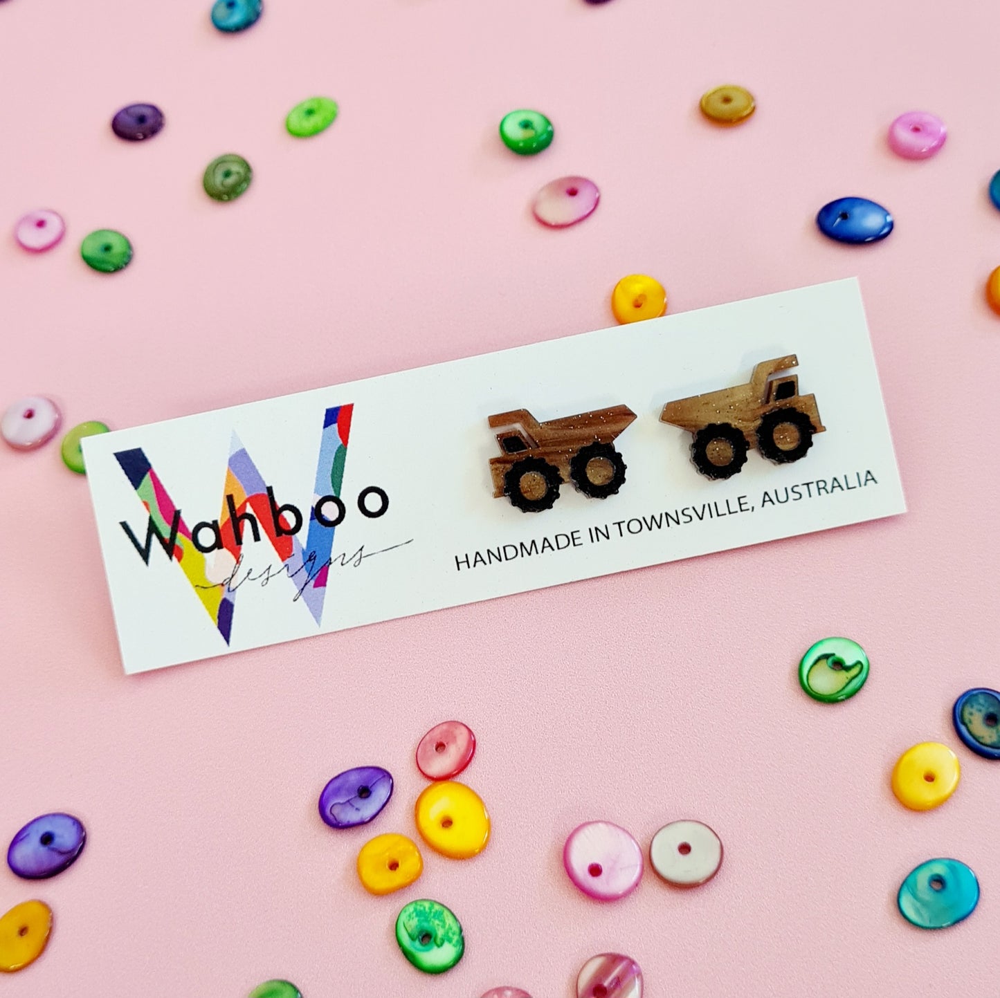 Mining Tip Truck Stud Earrings