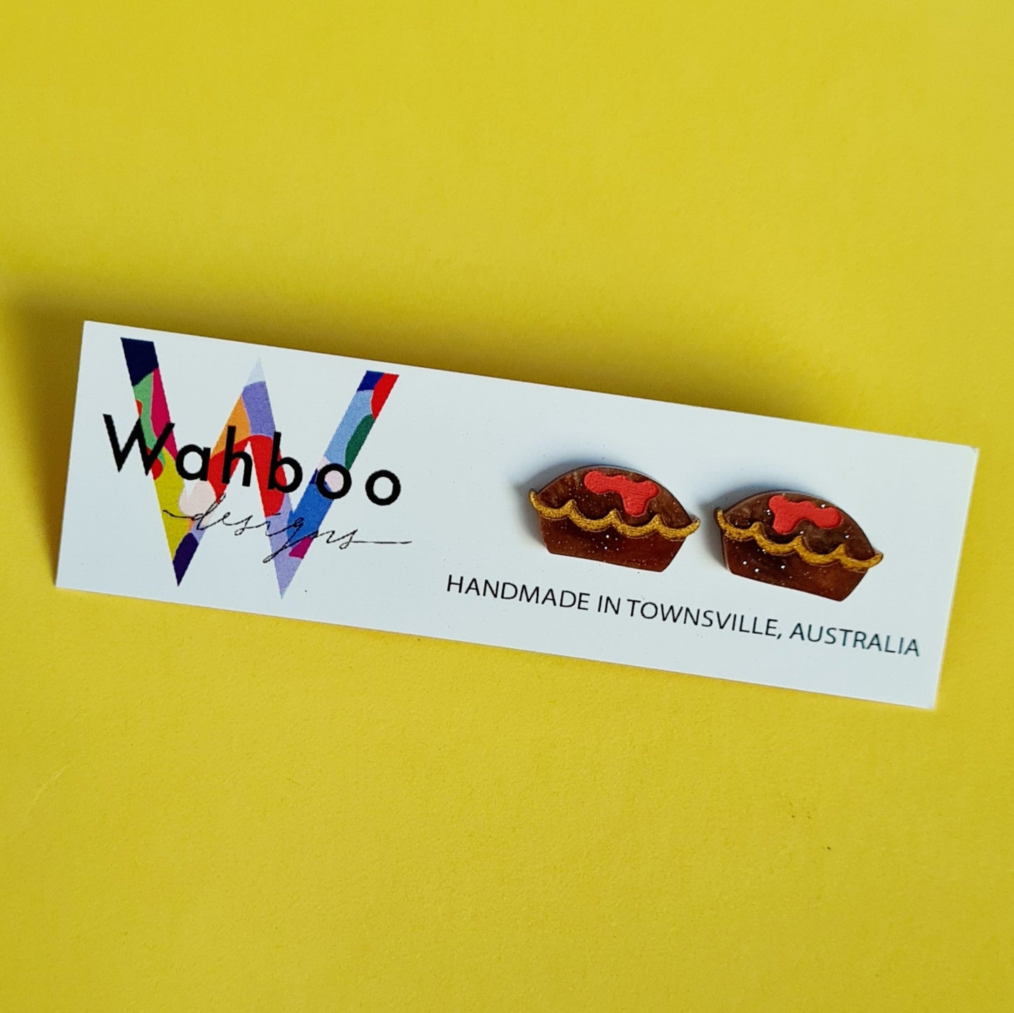 Meat Pie Stud Earrings