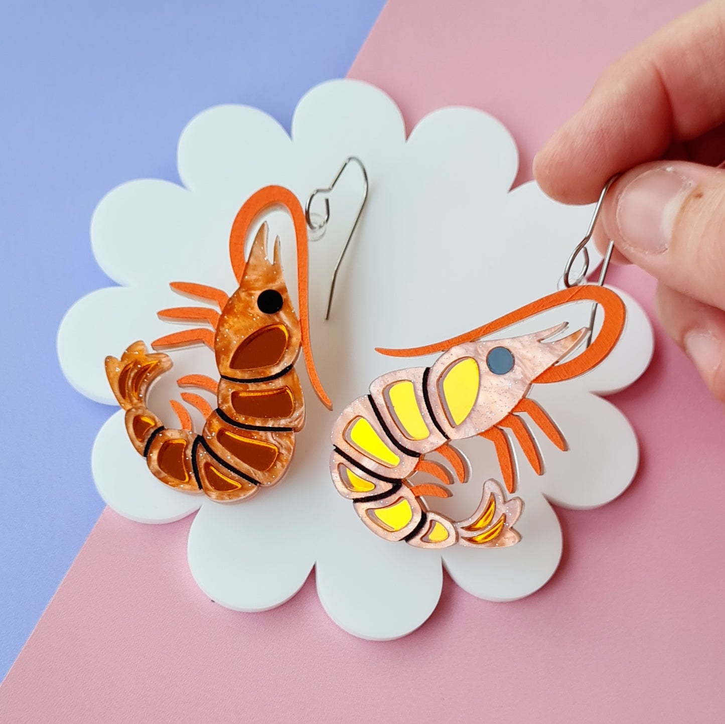 Prawn Dangle Earrings