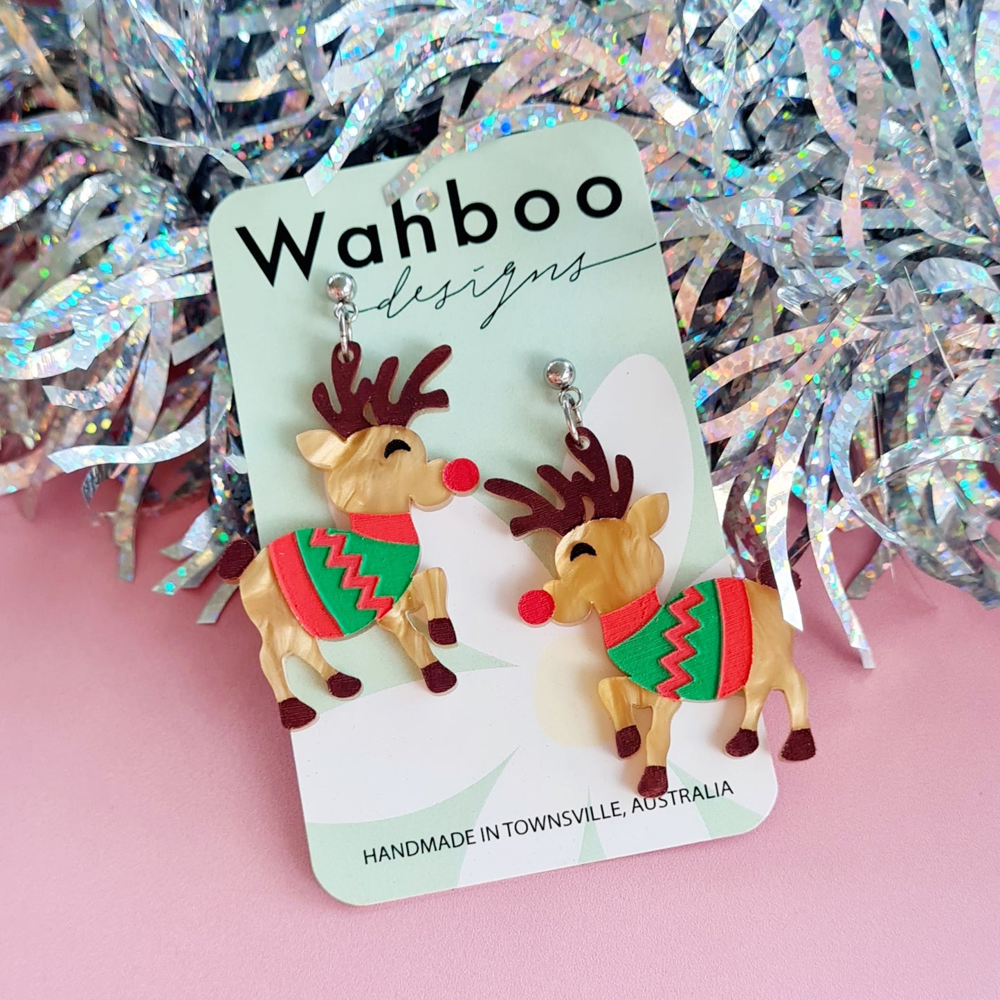 Christmas Rudolph's Ugly Sweater Dangle Earrings