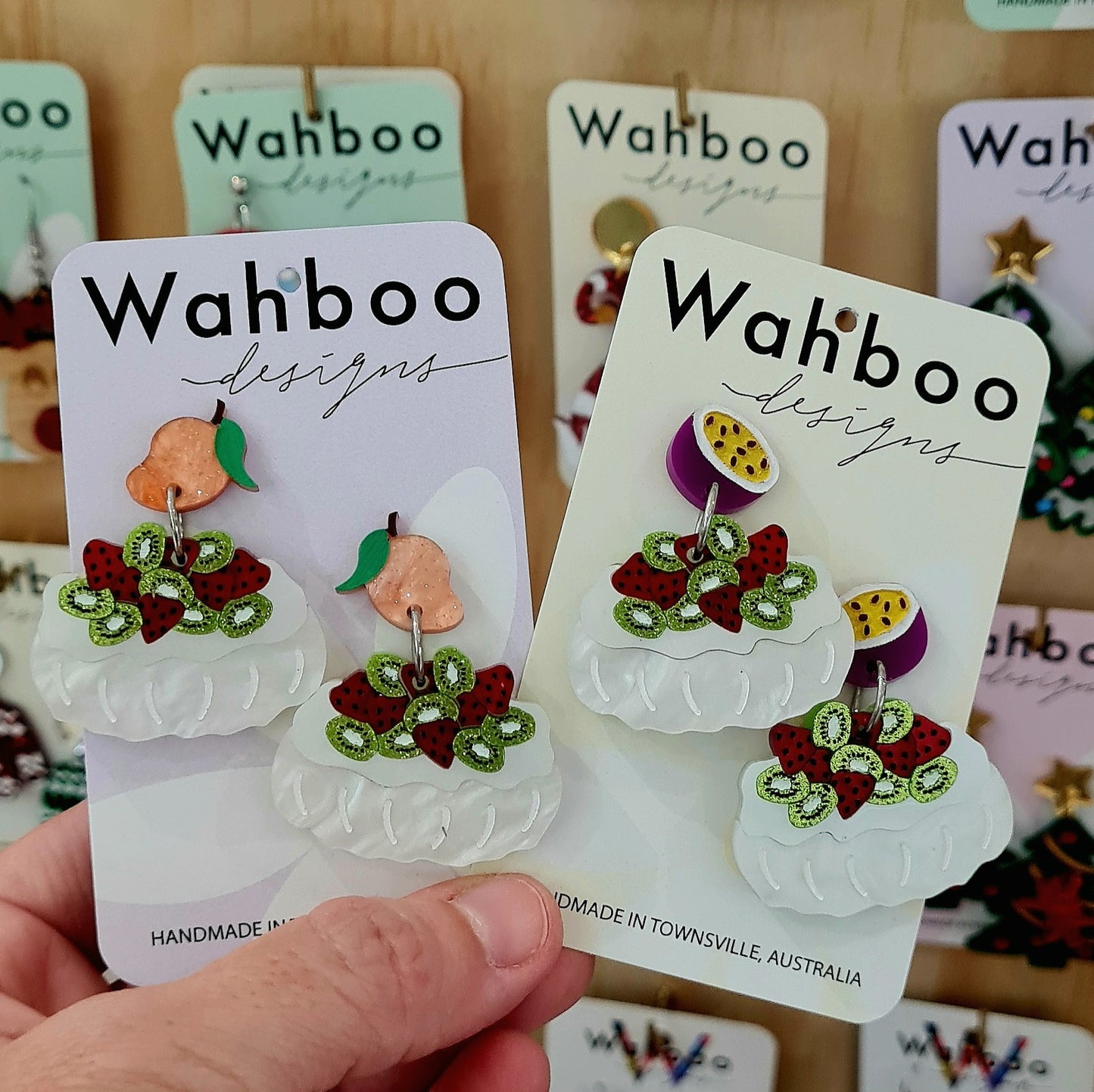 Christmas Pavlova Dangle Earrings