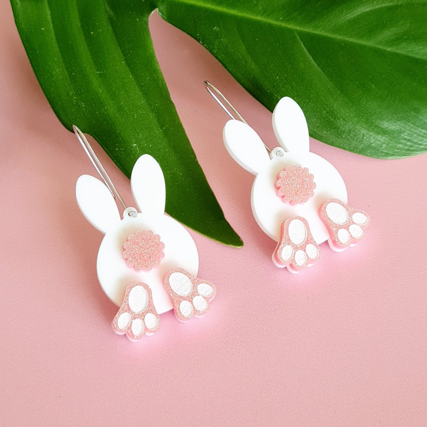 Easter Bunny Bum Dangle Earrings