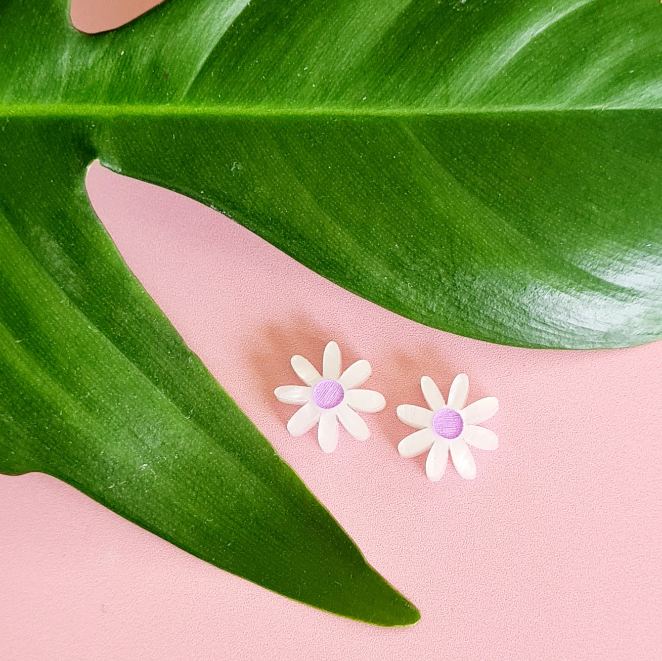 Daisy Painted Stud Earrings