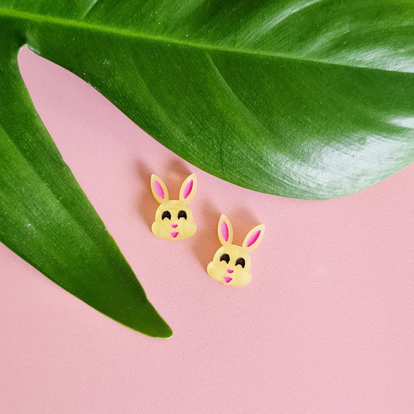 Easter Bunny Face Stud Earrings