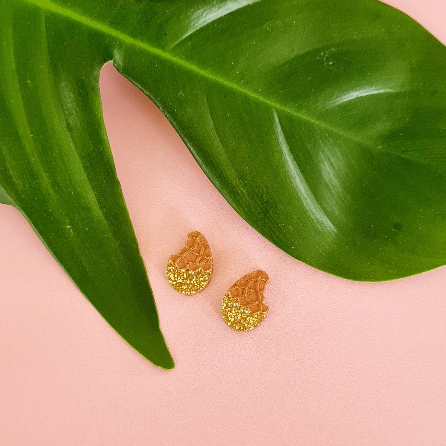 Easter Egg with Bite Stud Earrings
