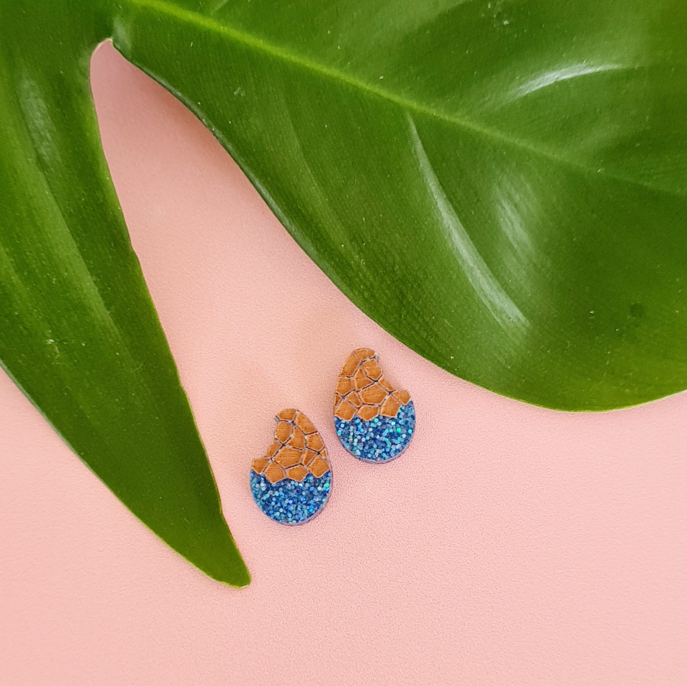 Easter Egg with Bite Stud Earrings