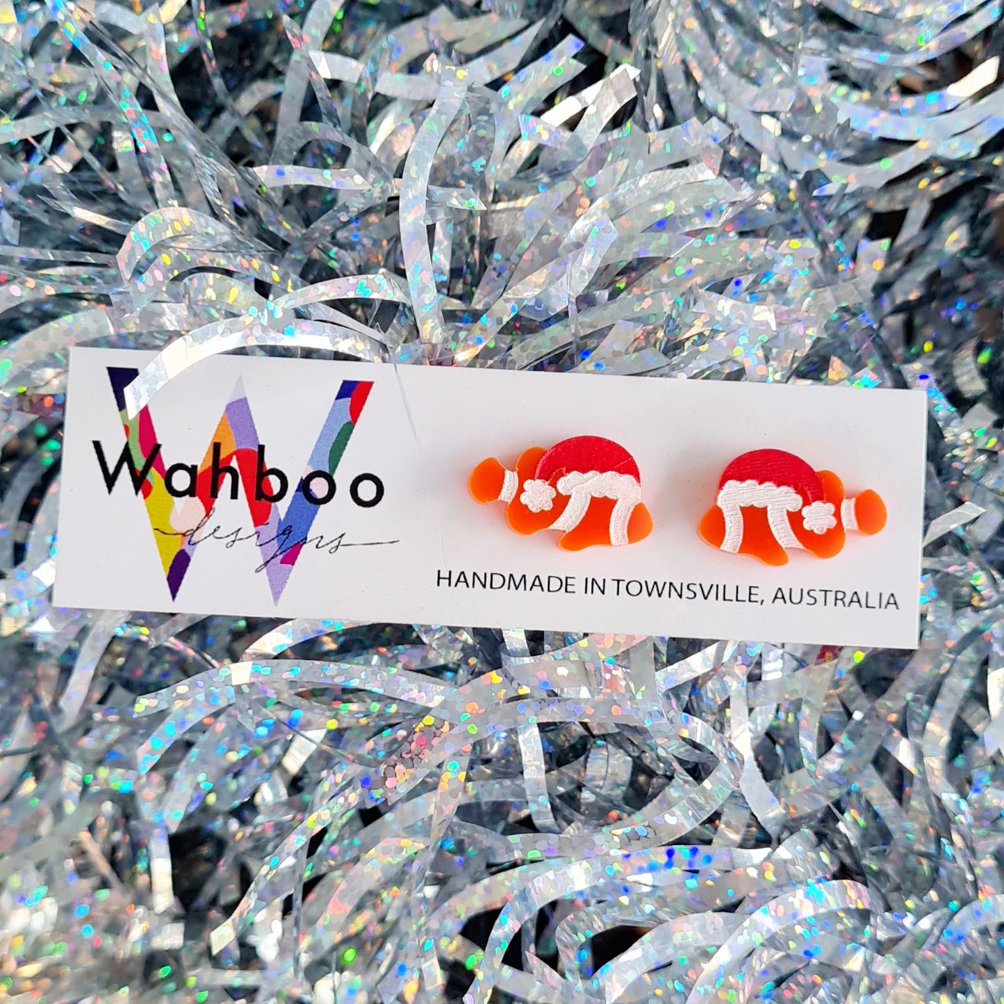 Christmas Clown Fish Stud Earrings