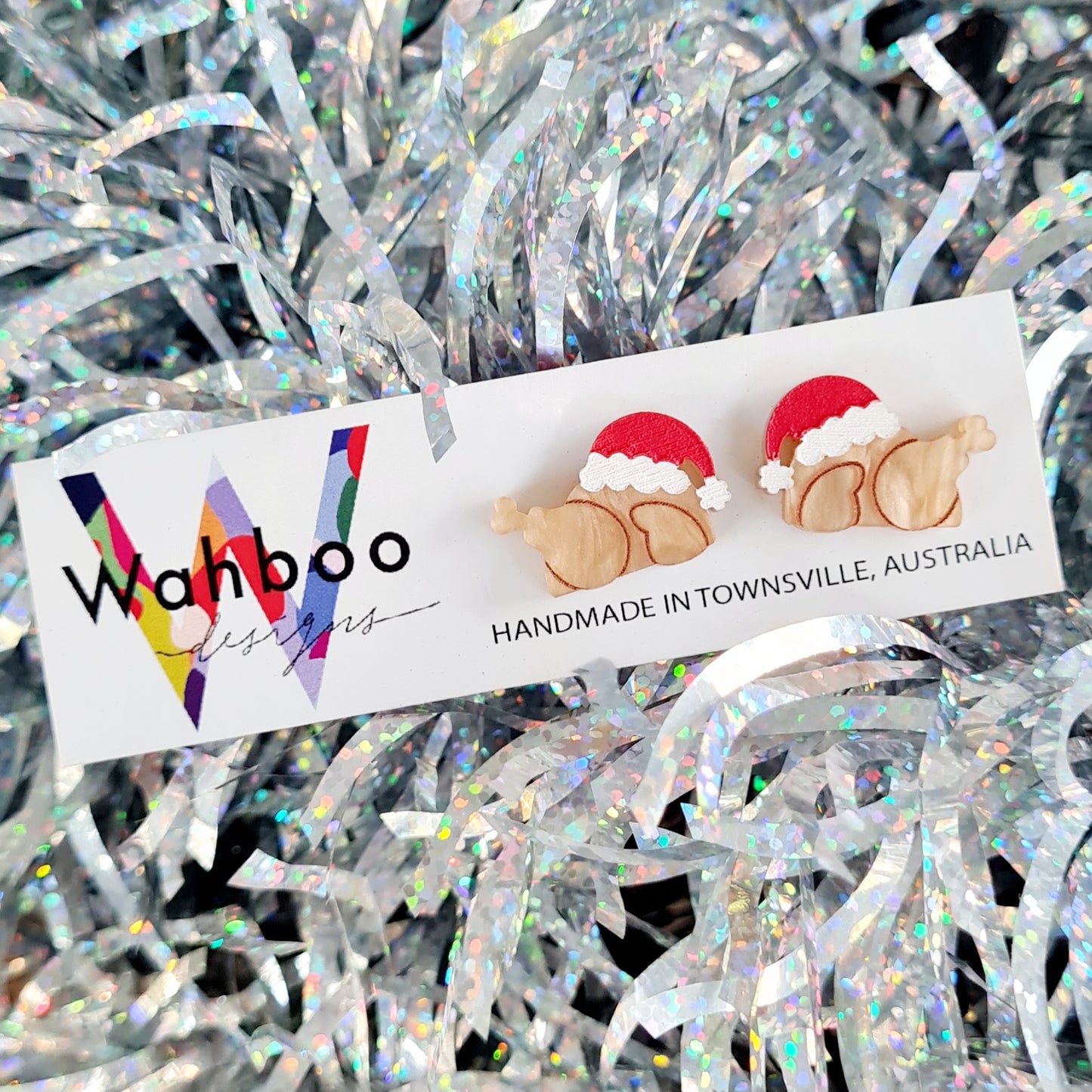 Christmas Roast Turkey Stud Earrings