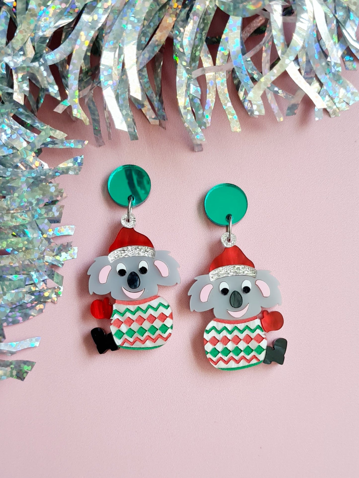 Christmas Koala Dangle Earrings