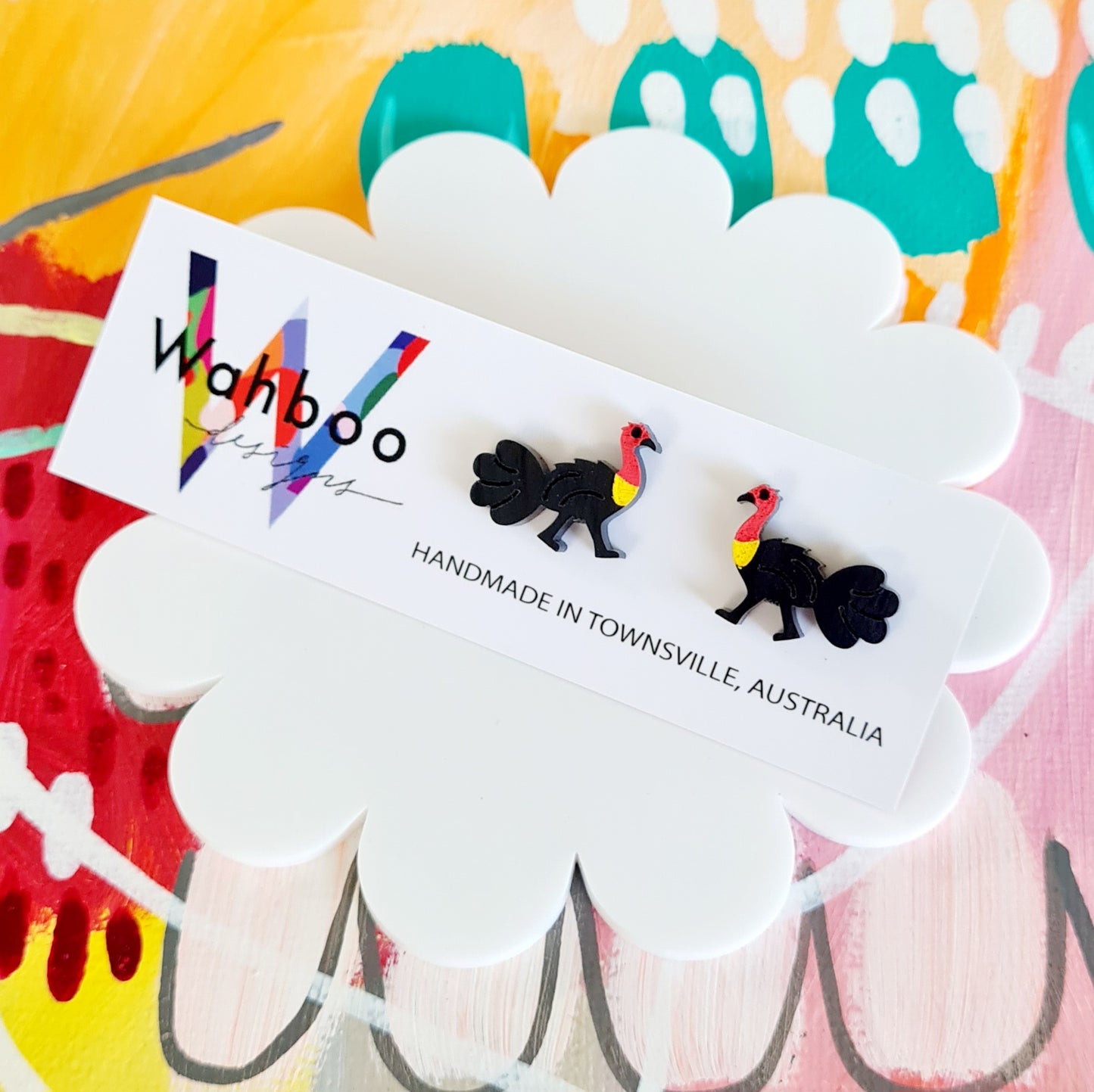 Bush Turkey Stud Earrings