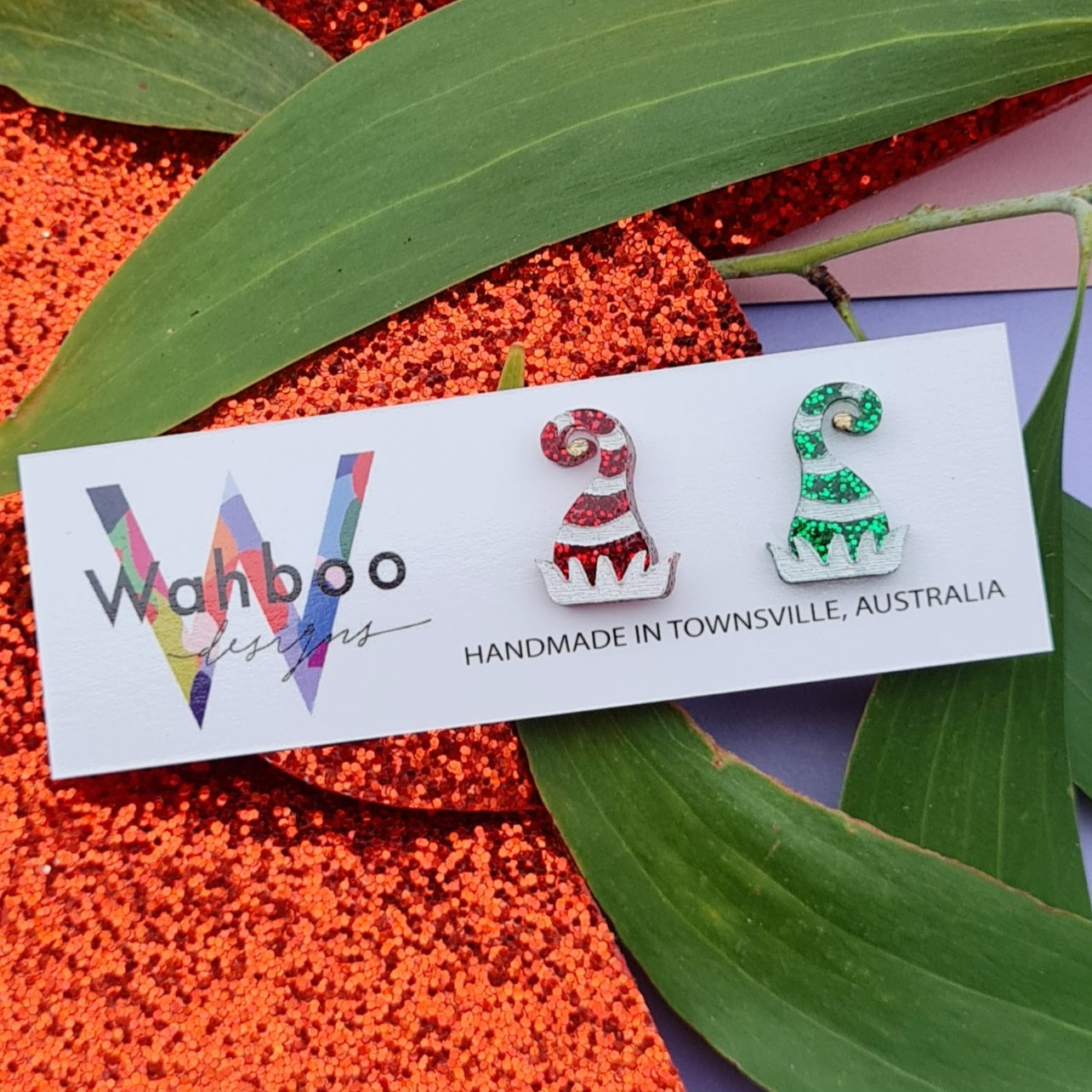 Christmas Elf Hat Stud Earrings