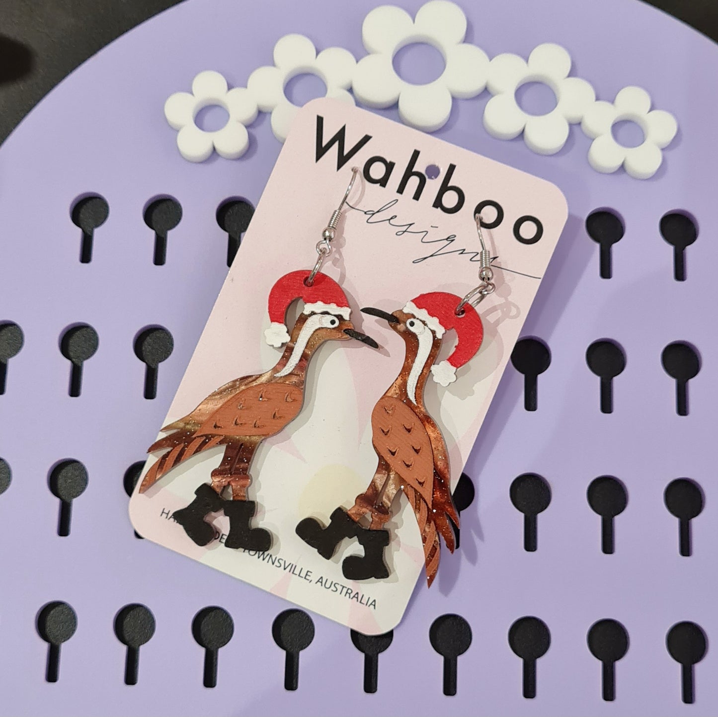 Christmas Curlew Dangle Earrings