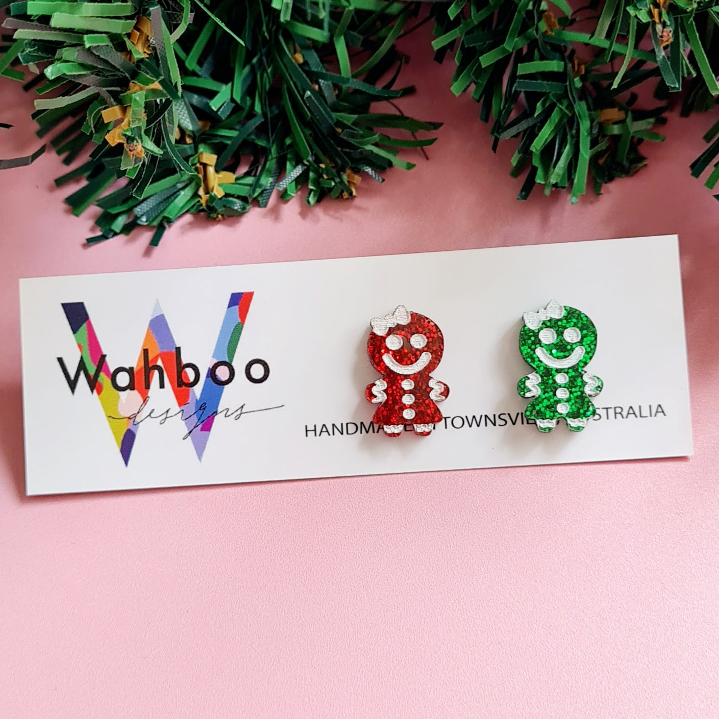 Christmas Gingerbread Stud Earrings