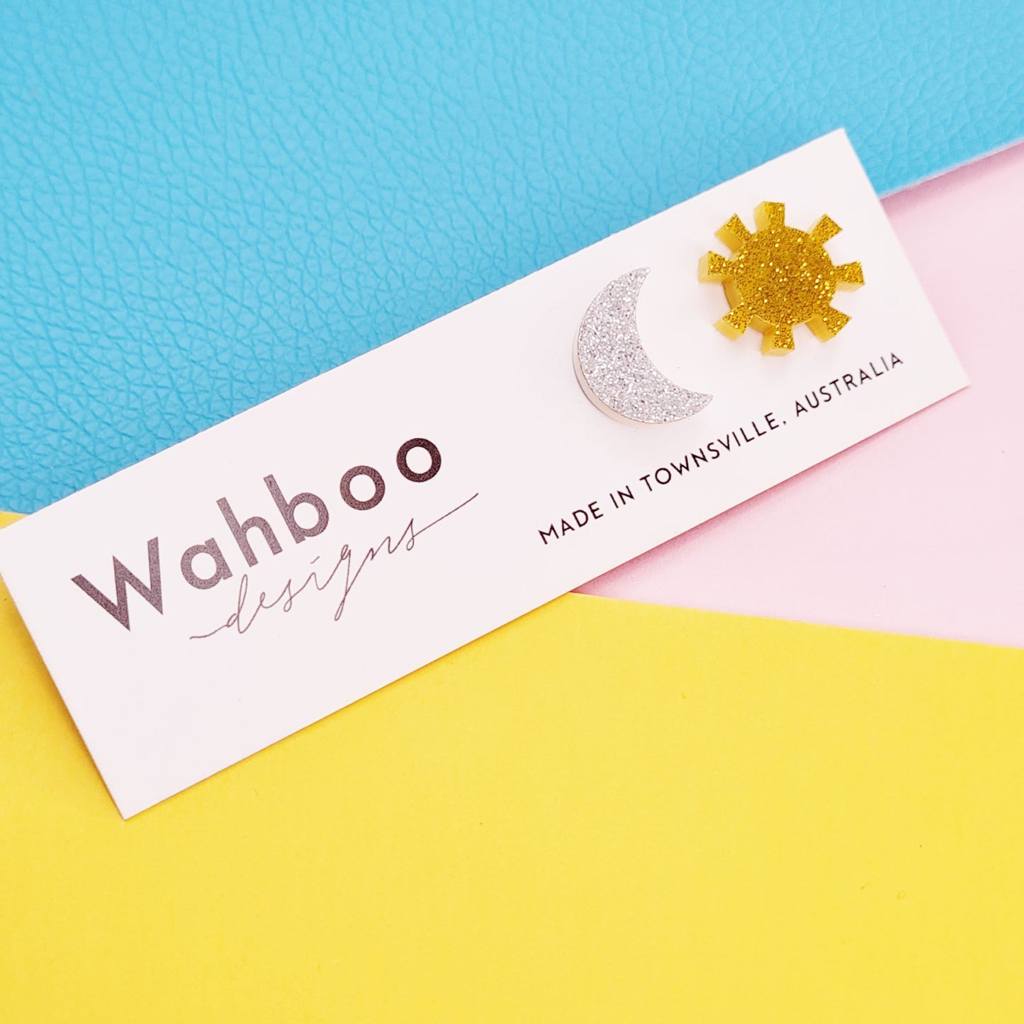 Sun & Moon Stud Earrings