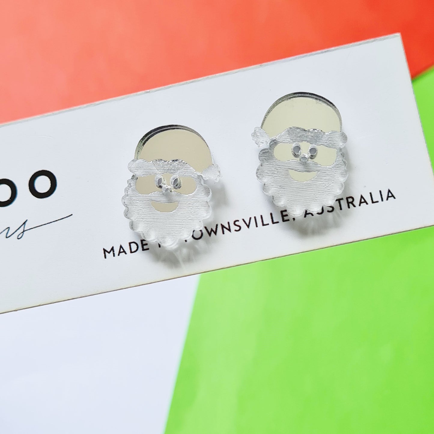 Christmas Santa Face Stud Earrings