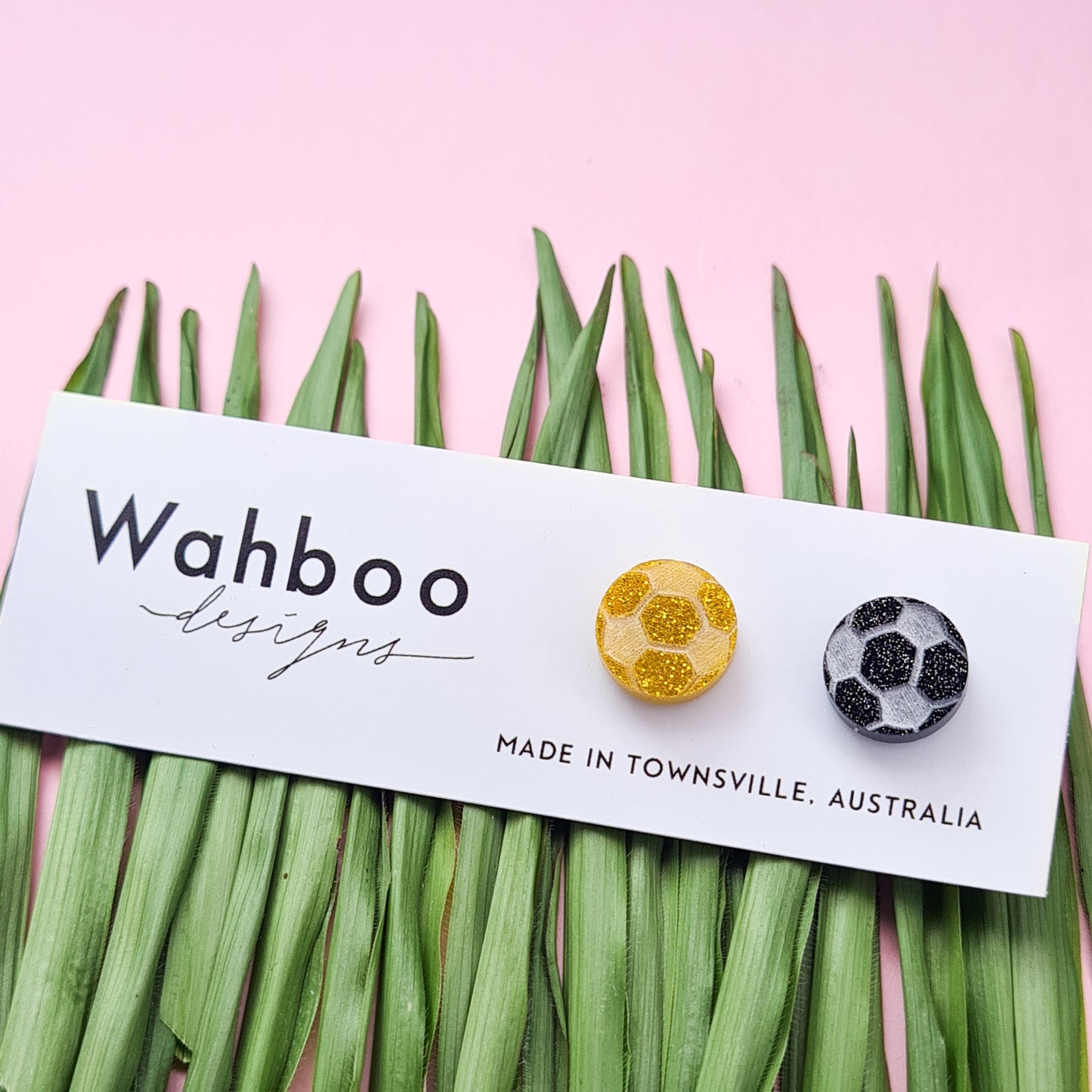 Soccer Football Stud Earrings